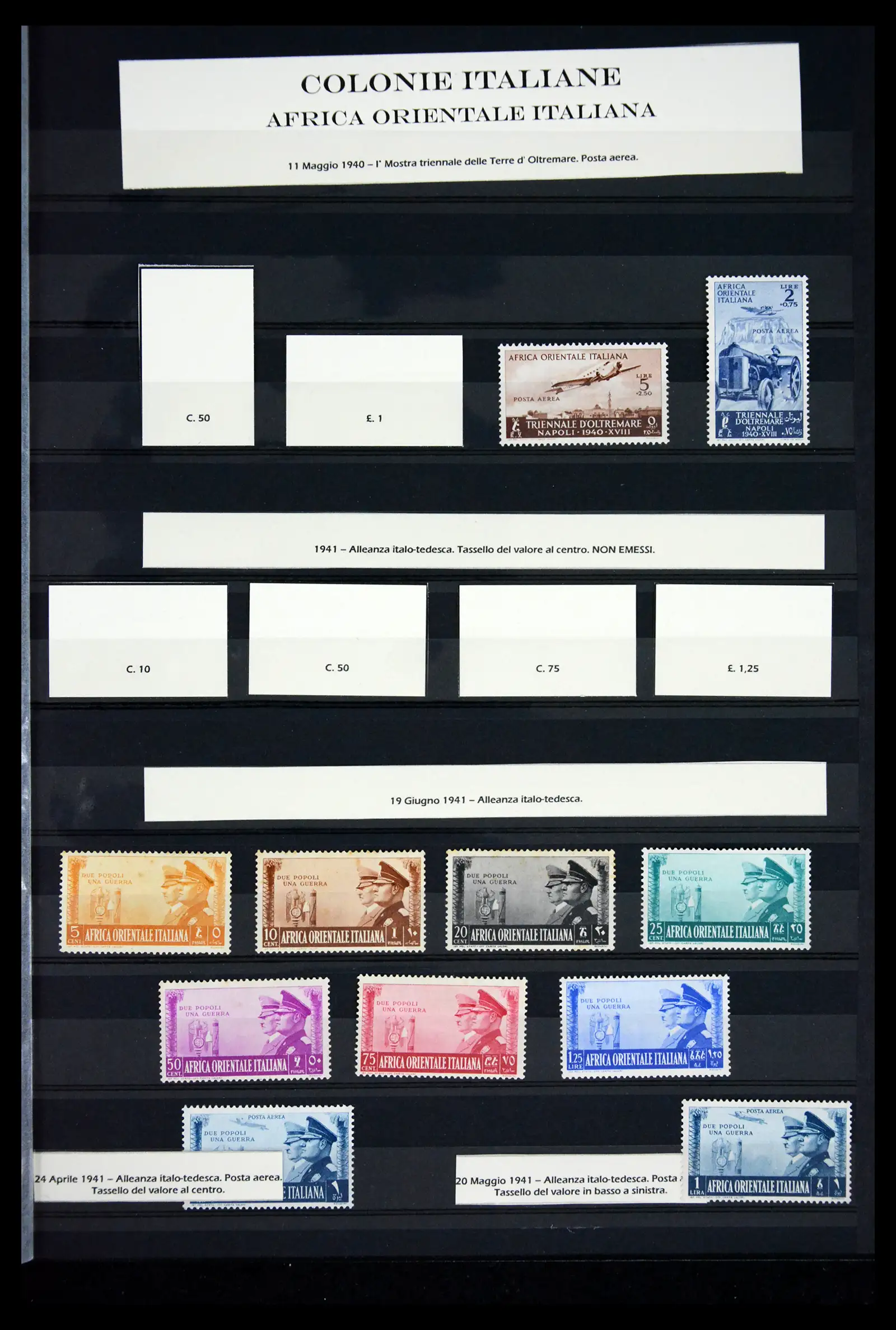 41662 0016 - Postzegelverzameling 41662 Italië BOB / bezetting / gebieden 1893-1955.