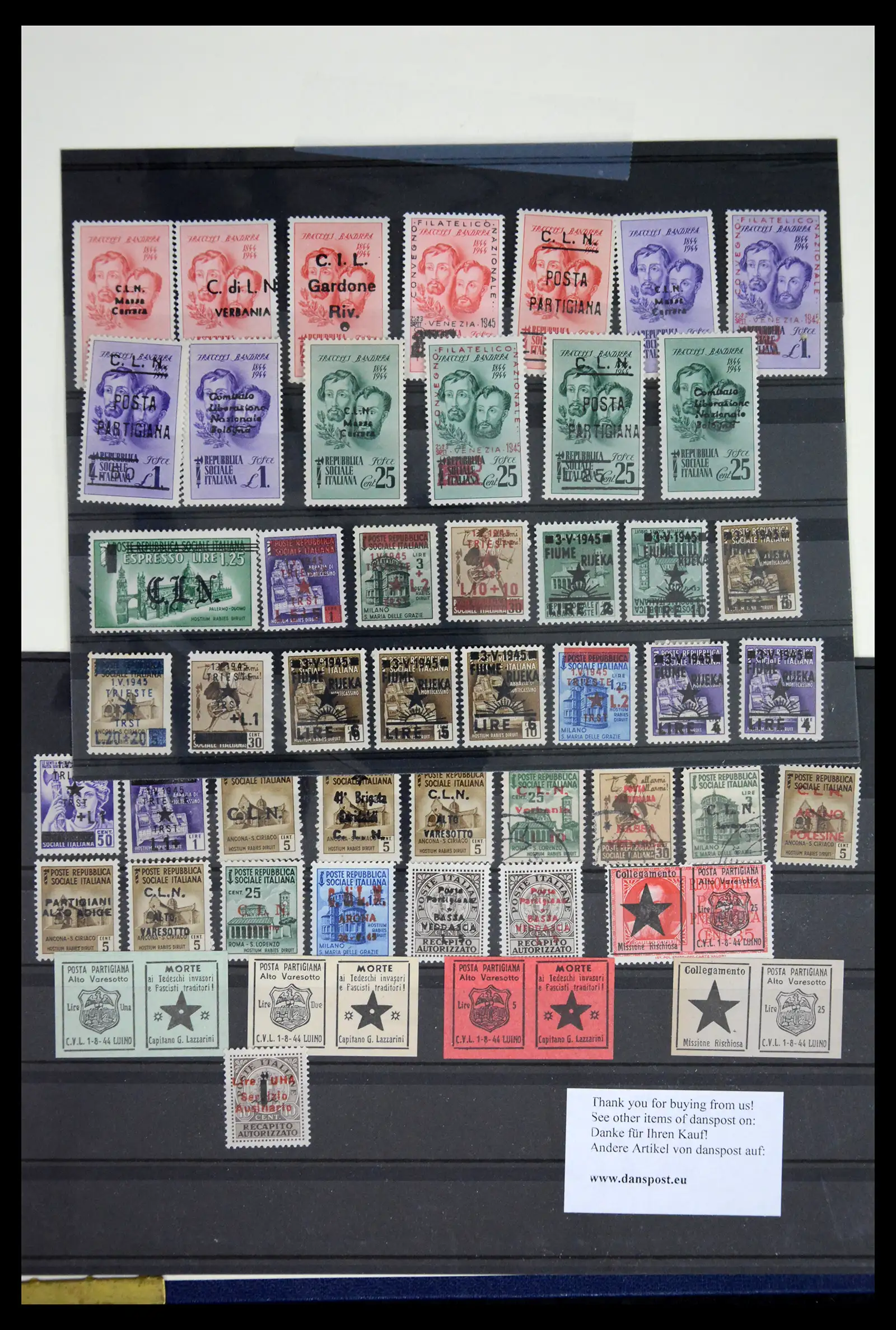 41662 0019 - Postzegelverzameling 41662 Italië BOB / bezetting / gebieden 1893-1955.