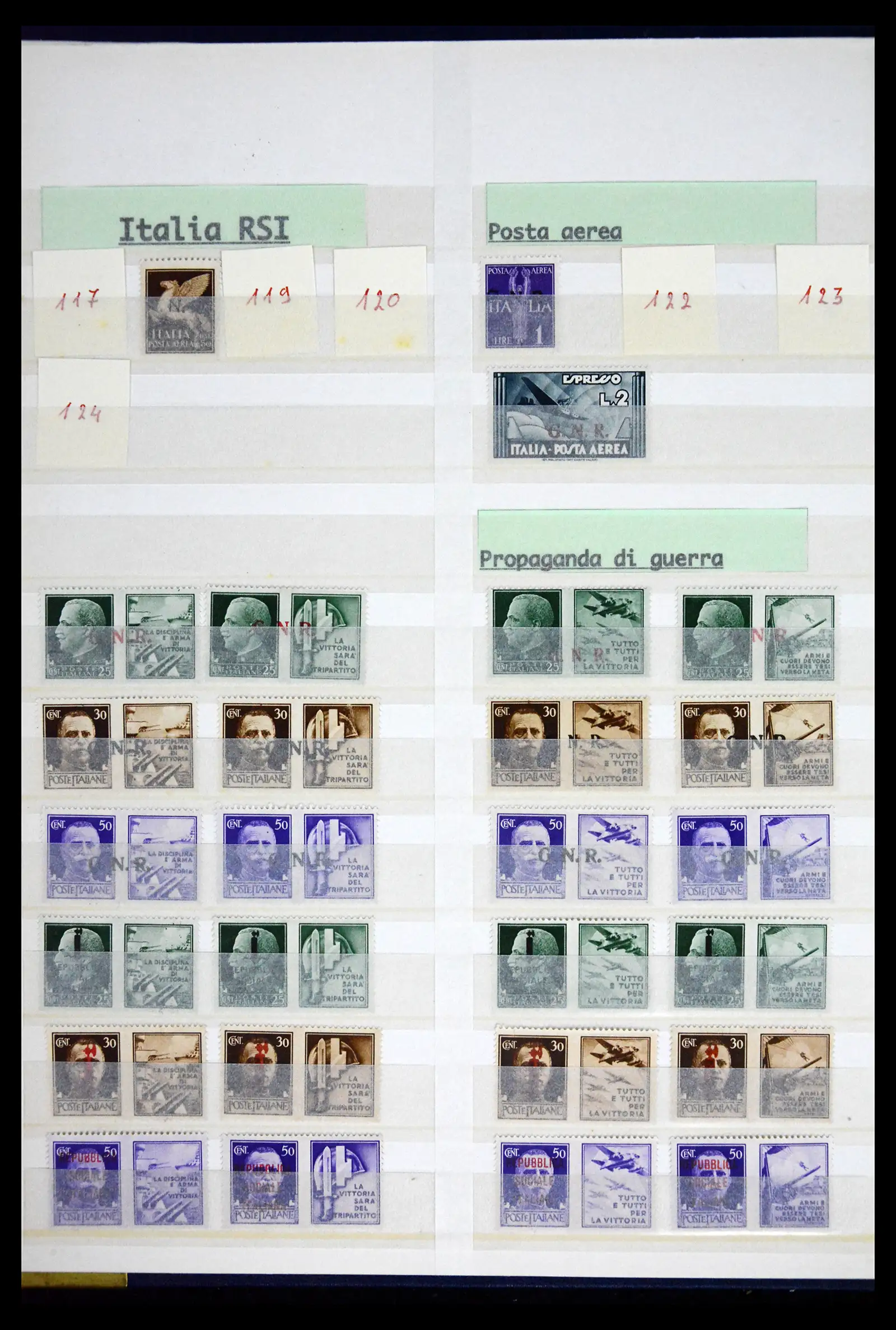 41662 0021 - Postzegelverzameling 41662 Italië BOB / bezetting / gebieden 1893-1955.