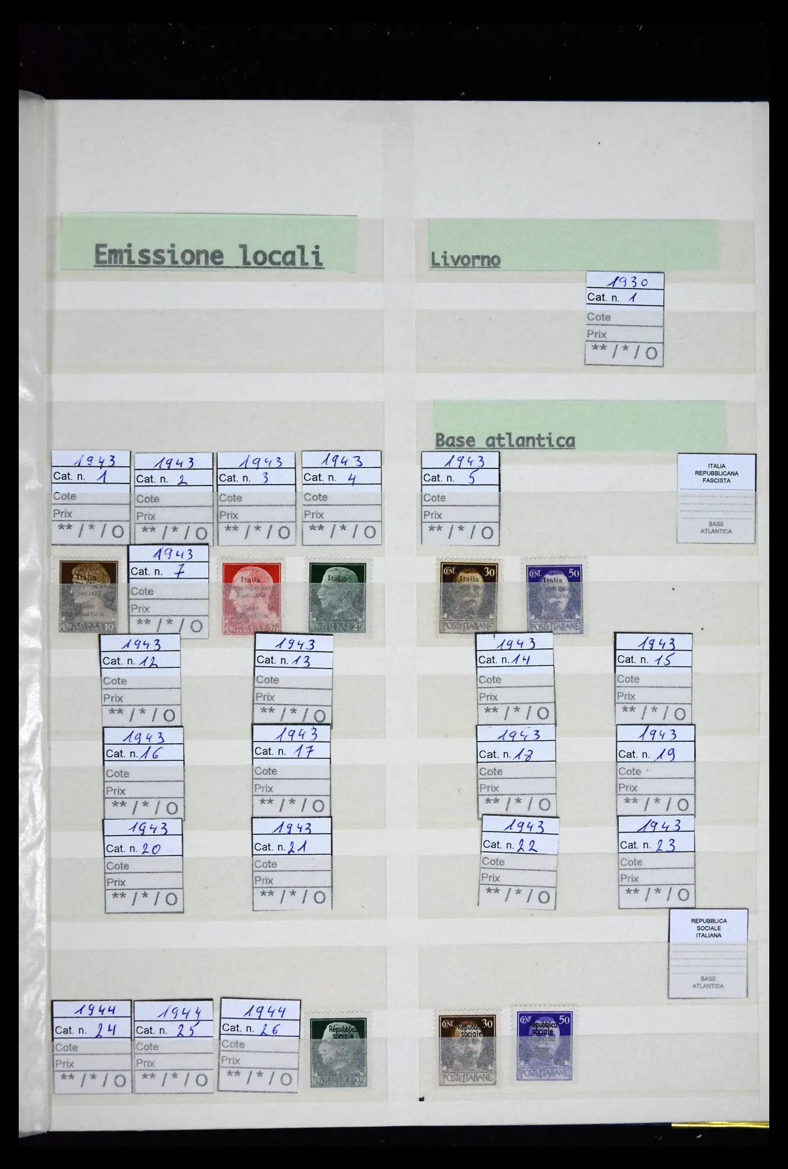 41662 0037 - Postzegelverzameling 41662 Italië BOB / bezetting / gebieden 1893-1955.