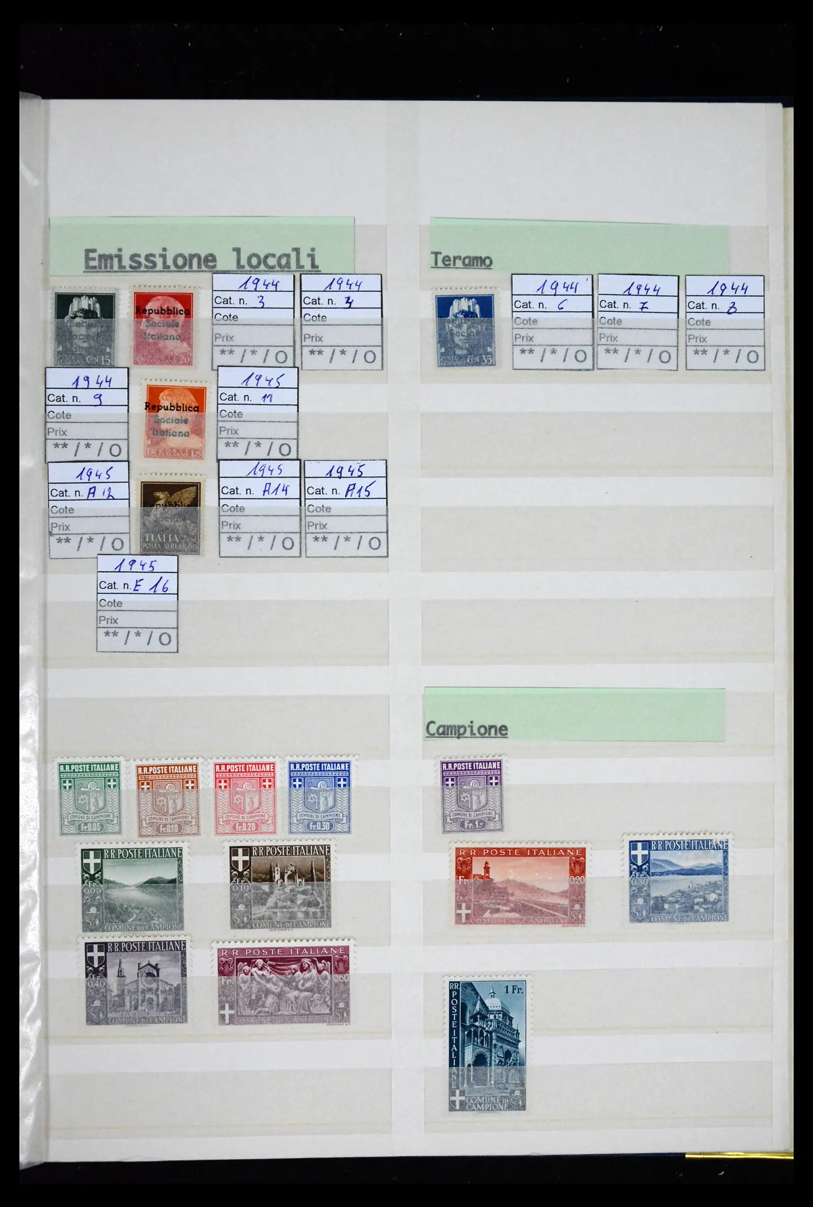 41662 0039 - Postzegelverzameling 41662 Italië BOB / bezetting / gebieden 1893-1955.