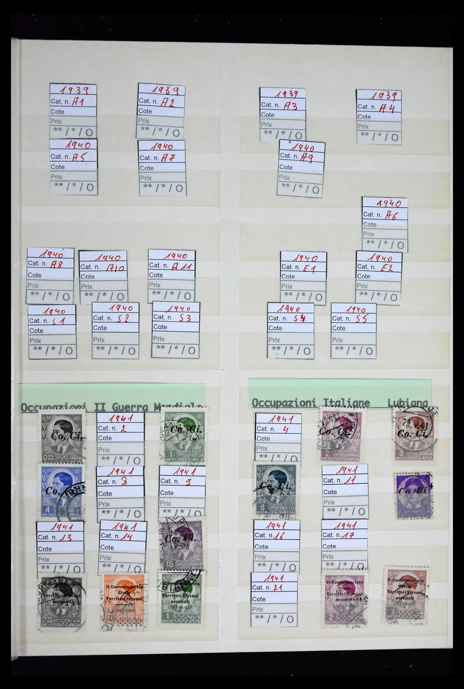 41662 0053 - Postzegelverzameling 41662 Italië BOB / bezetting / gebieden 1893-1955.