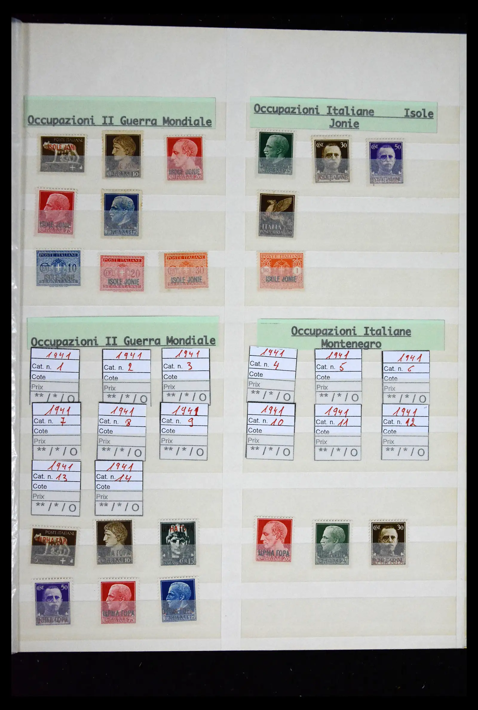 41662 0056 - Postzegelverzameling 41662 Italië BOB / bezetting / gebieden 1893-1955.