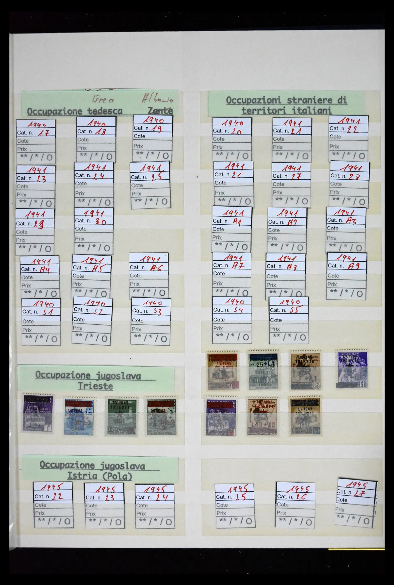 41662 0059 - Postzegelverzameling 41662 Italië BOB / bezetting / gebieden 1893-1955.