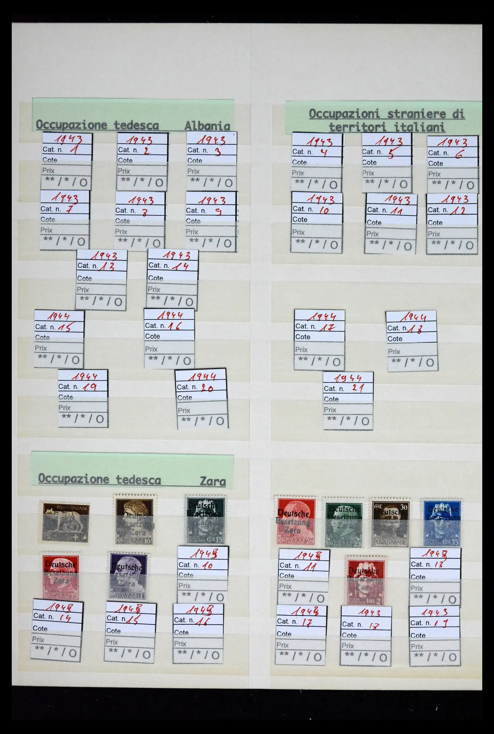 41662 0061 - Postzegelverzameling 41662 Italië BOB / bezetting / gebieden 1893-1955.