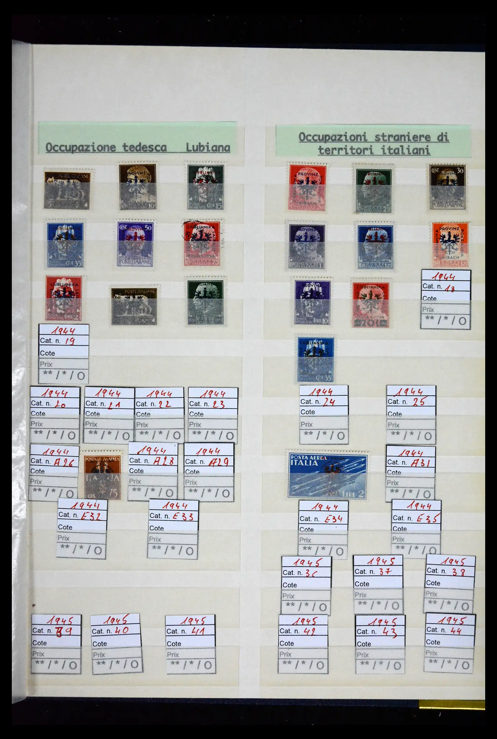 41662 0063 - Postzegelverzameling 41662 Italië BOB / bezetting / gebieden 1893-1955.