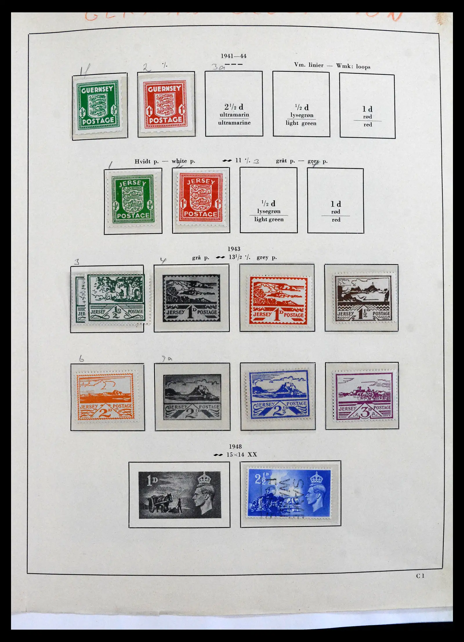 41666 0001 - Postzegelverzameling 41666 Guernsey 1941-2013.