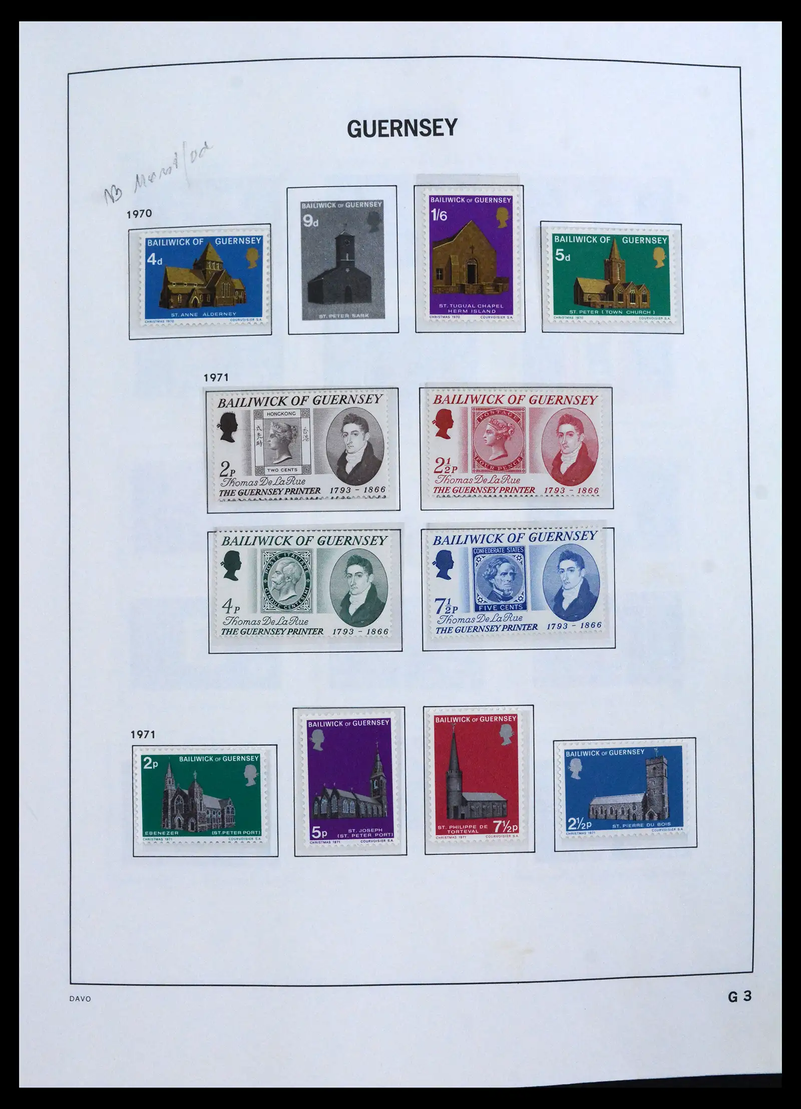 41666 0004 - Postzegelverzameling 41666 Guernsey 1941-2013.