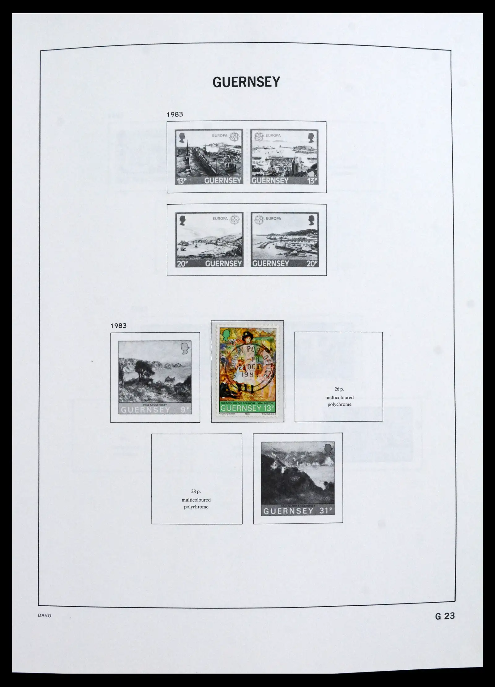 41666 0021 - Postzegelverzameling 41666 Guernsey 1941-2013.