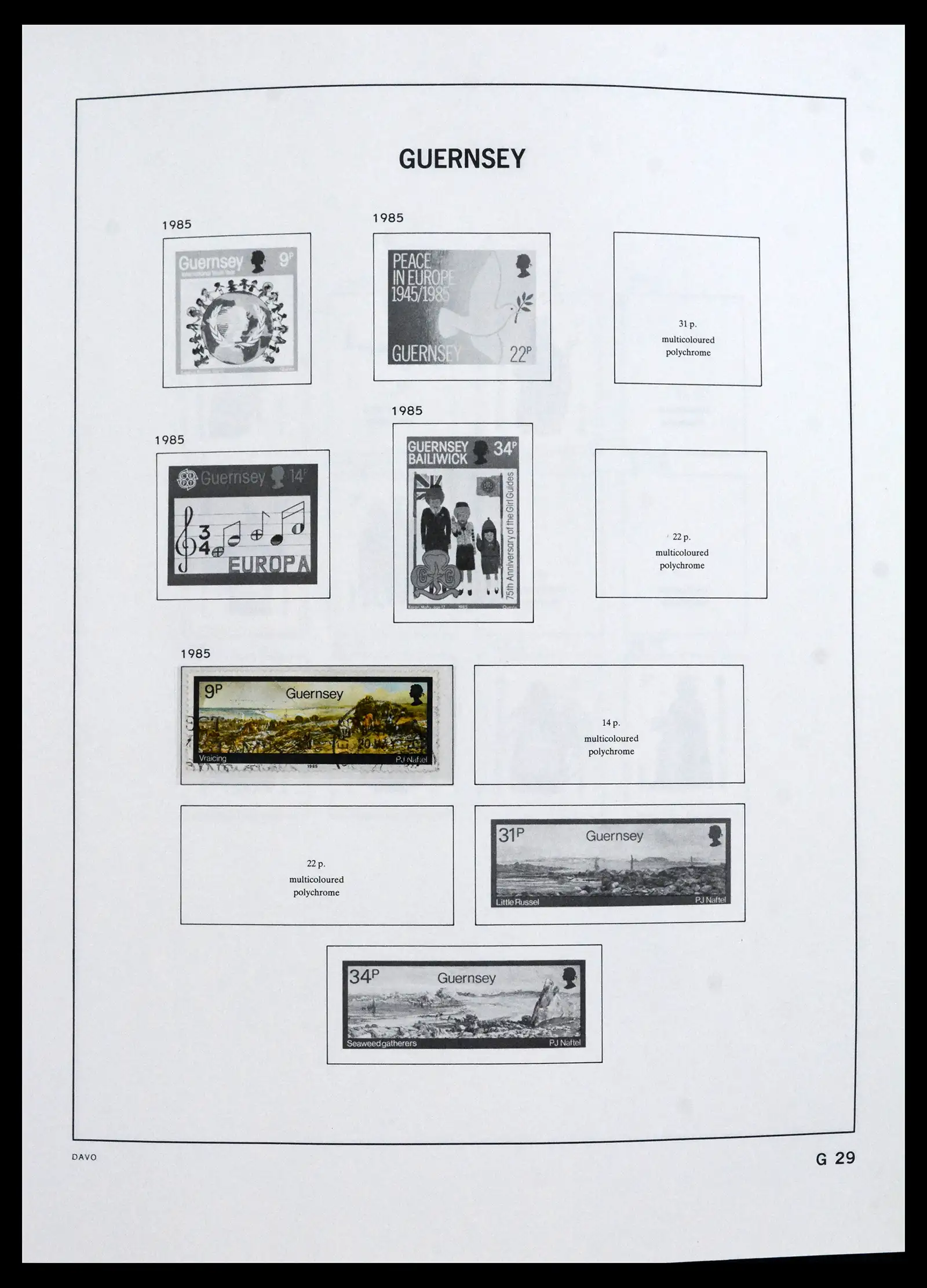 41666 0026 - Postzegelverzameling 41666 Guernsey 1941-2013.
