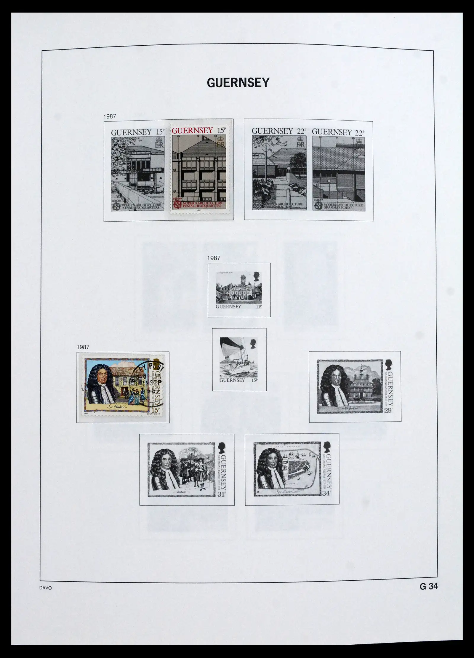 41666 0031 - Postzegelverzameling 41666 Guernsey 1941-2013.