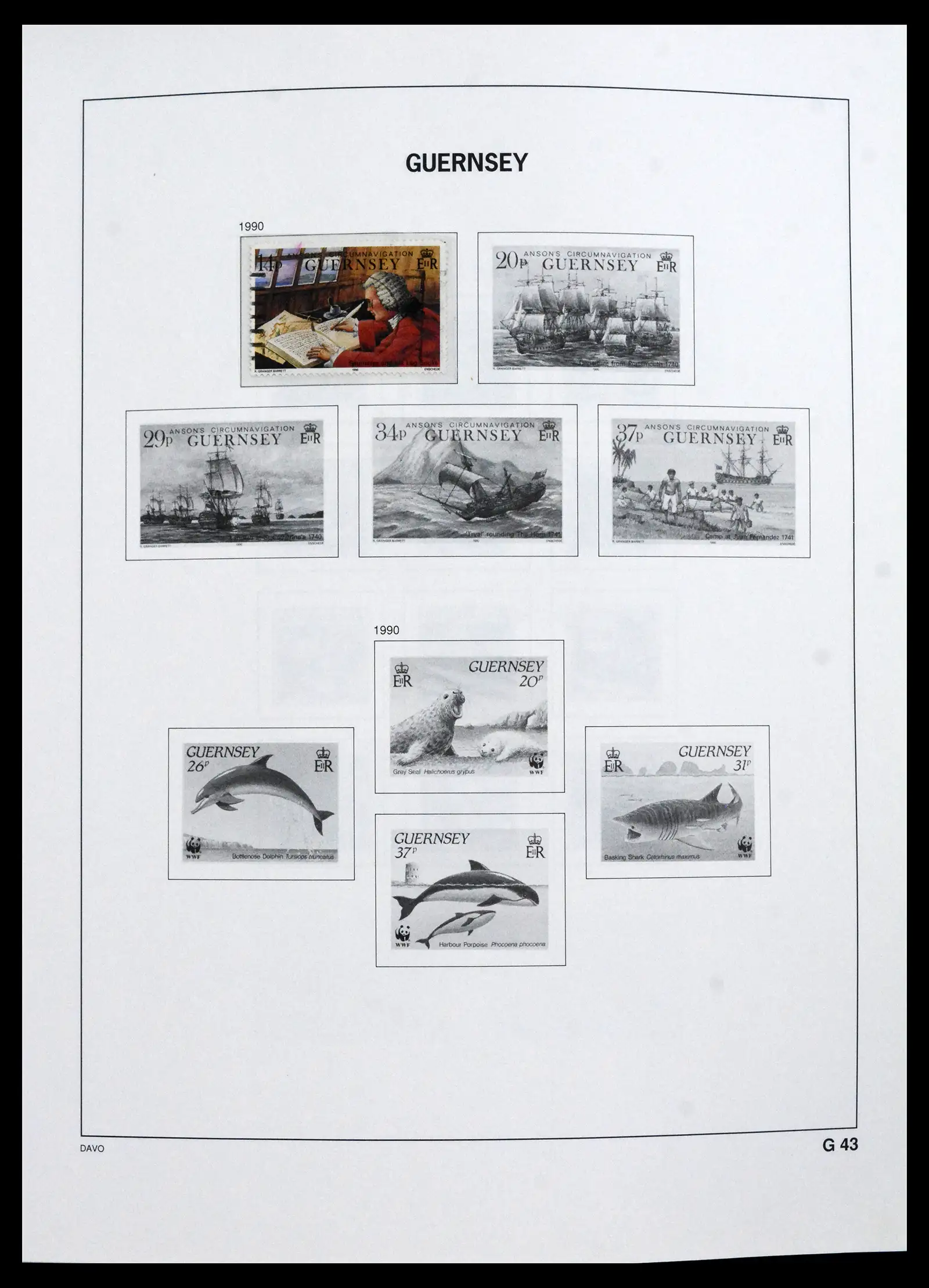 41666 0033 - Postzegelverzameling 41666 Guernsey 1941-2013.