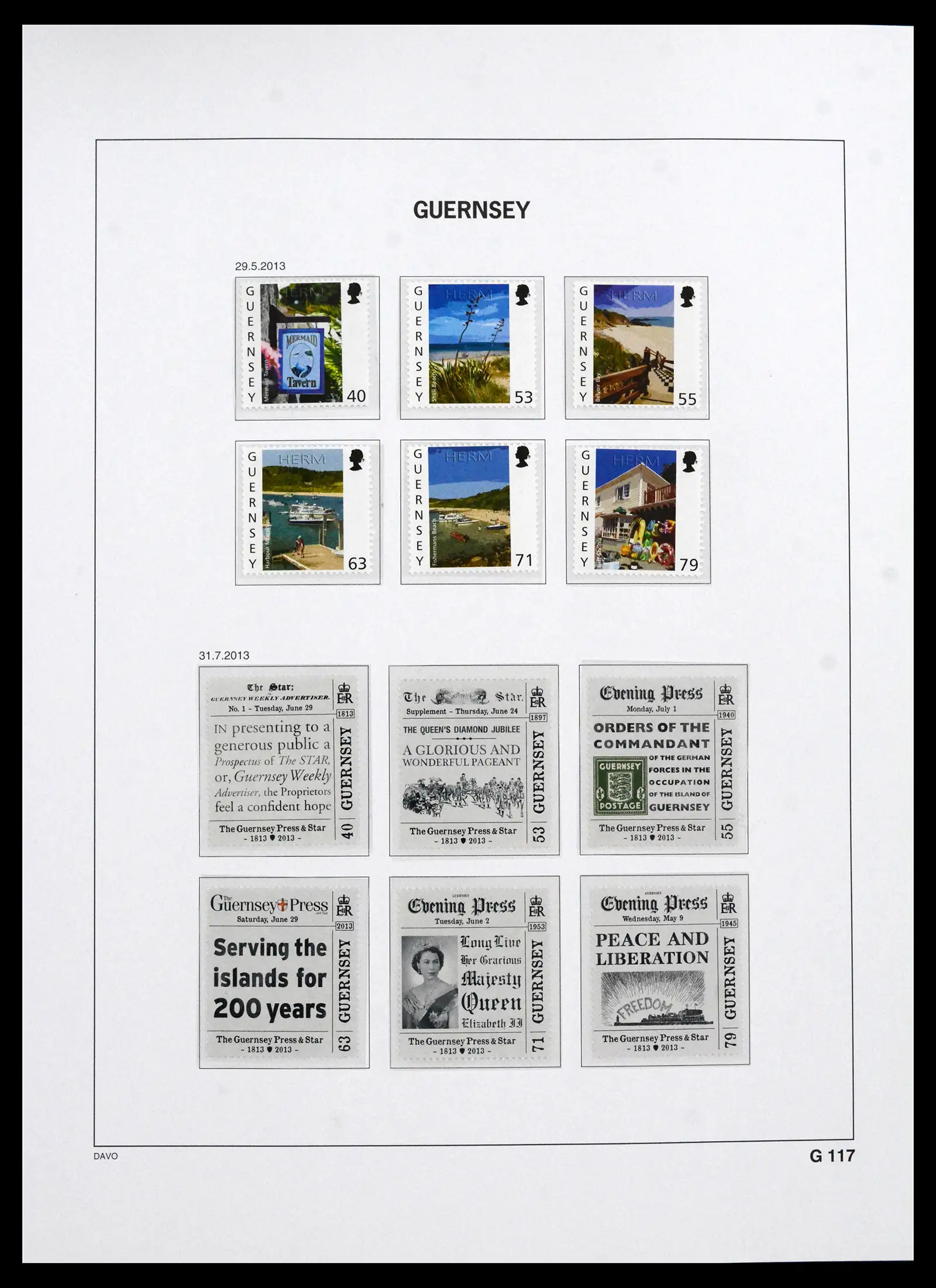 41666 0082 - Postzegelverzameling 41666 Guernsey 1941-2013.