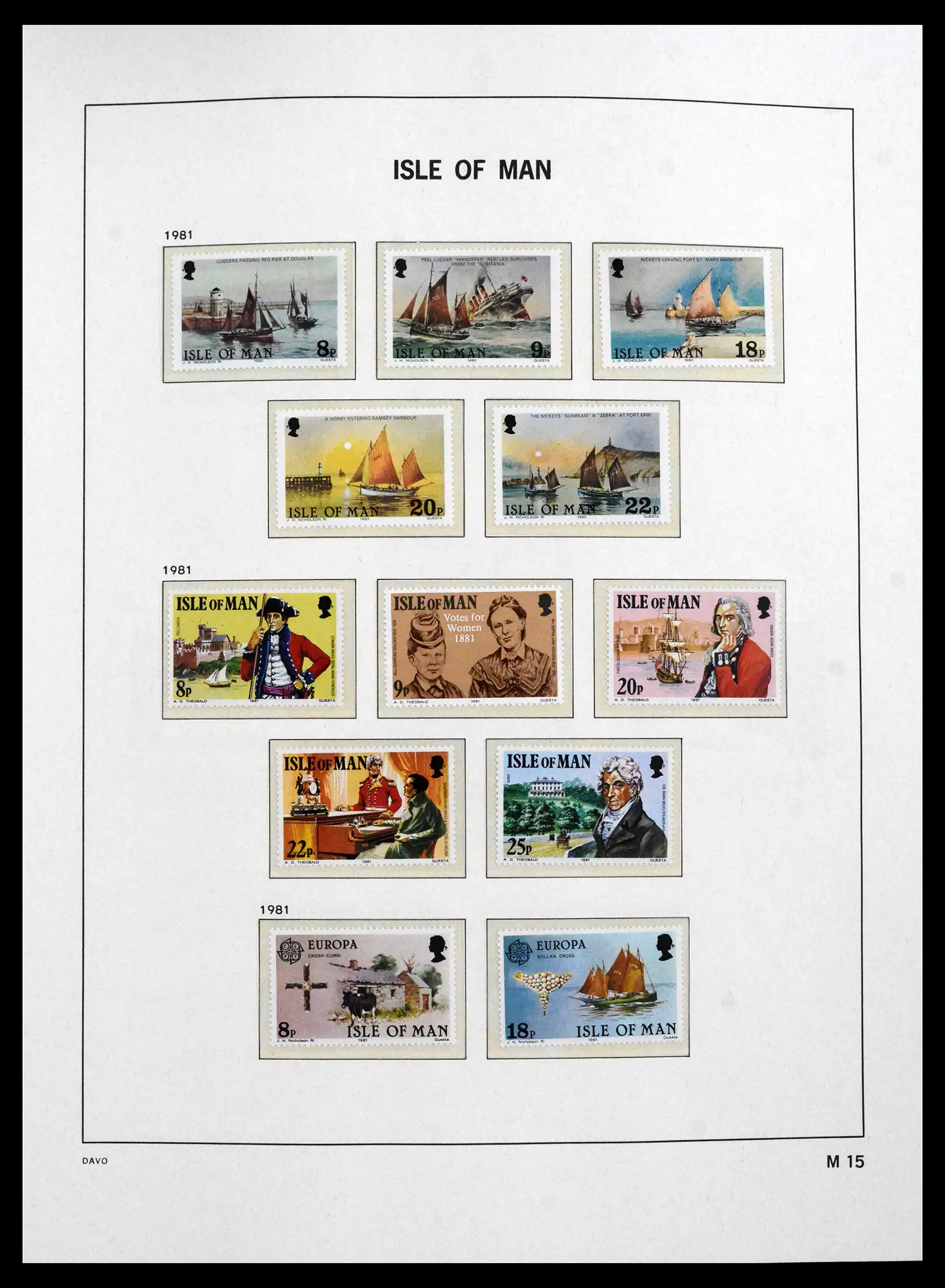 41667 0015 - Stamp collection 41667 Isle of Man complete 1973-2000.