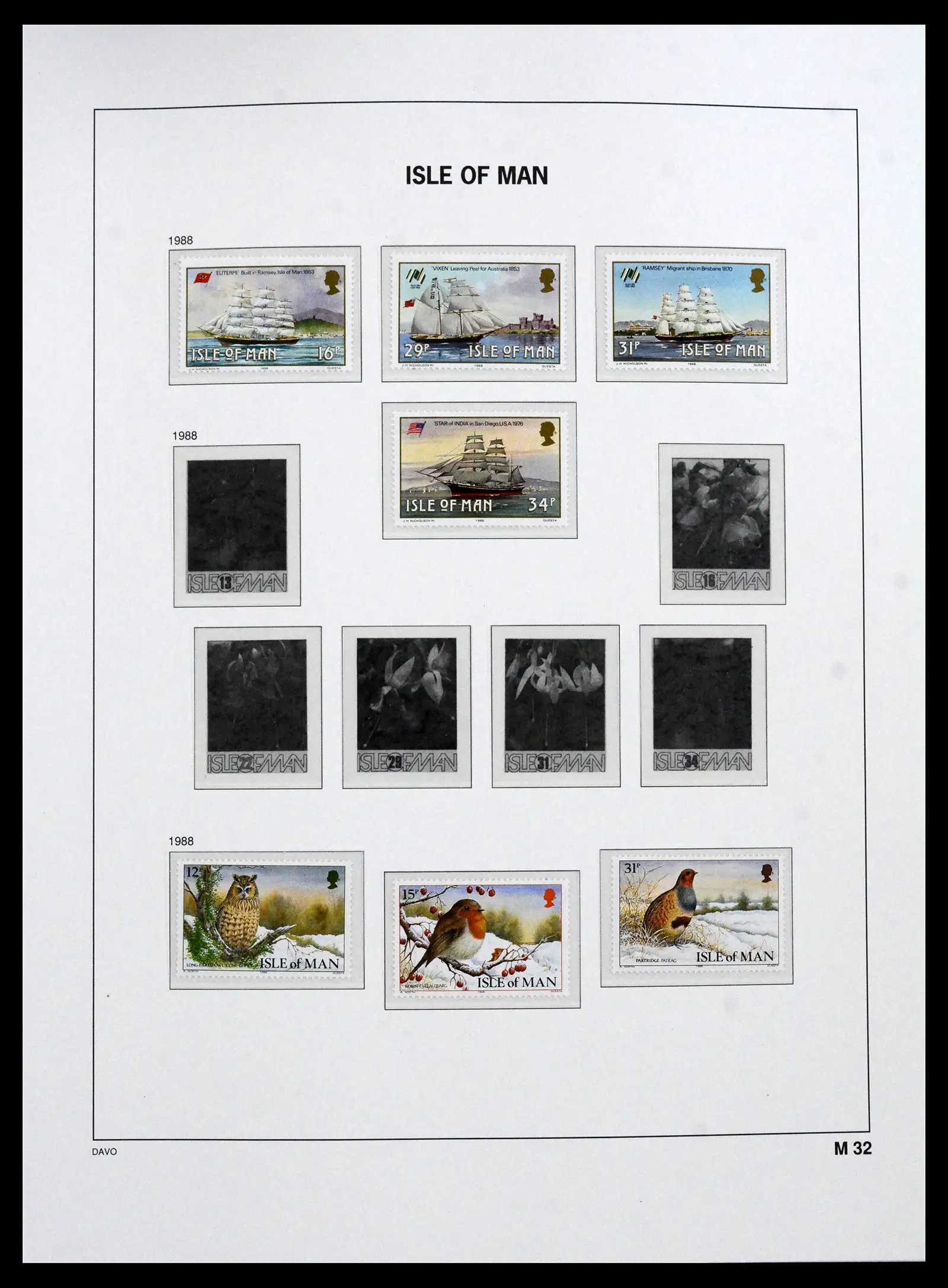 41667 0032 - Stamp collection 41667 Isle of Man complete 1973-2000.