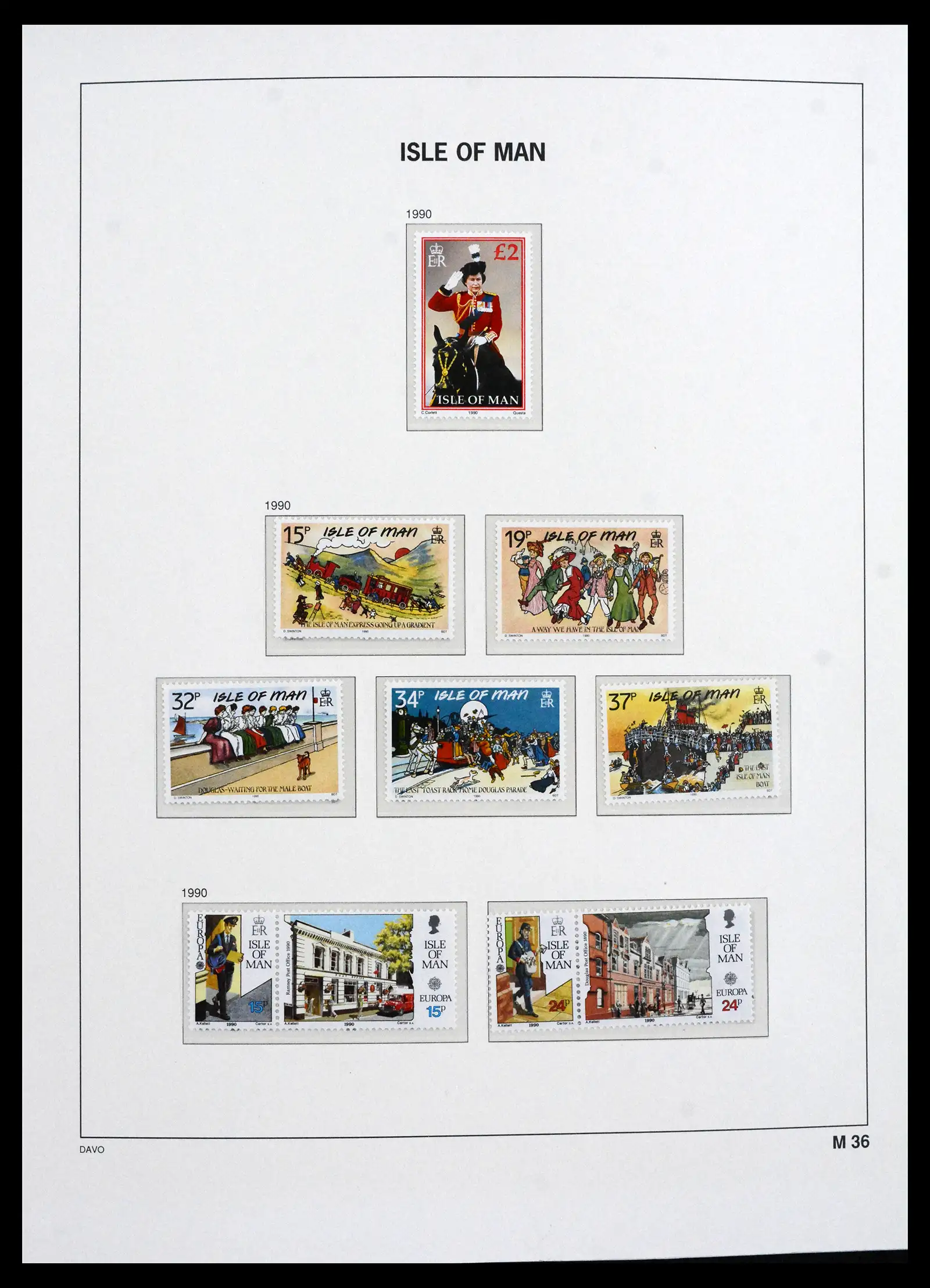 41667 0061 - Stamp collection 41667 Isle of Man complete 1973-2000.