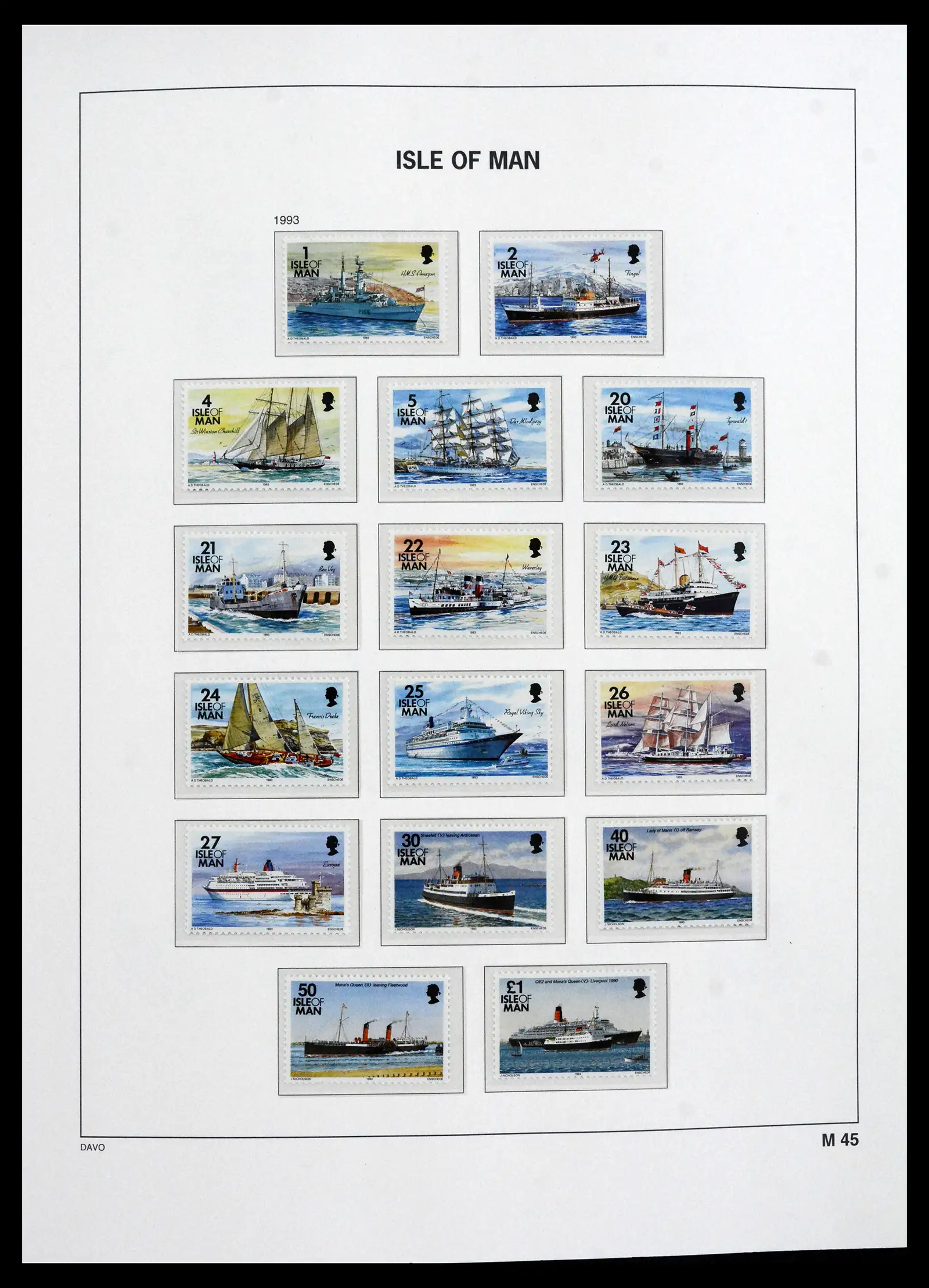 41667 0070 - Stamp collection 41667 Isle of Man complete 1973-2000.