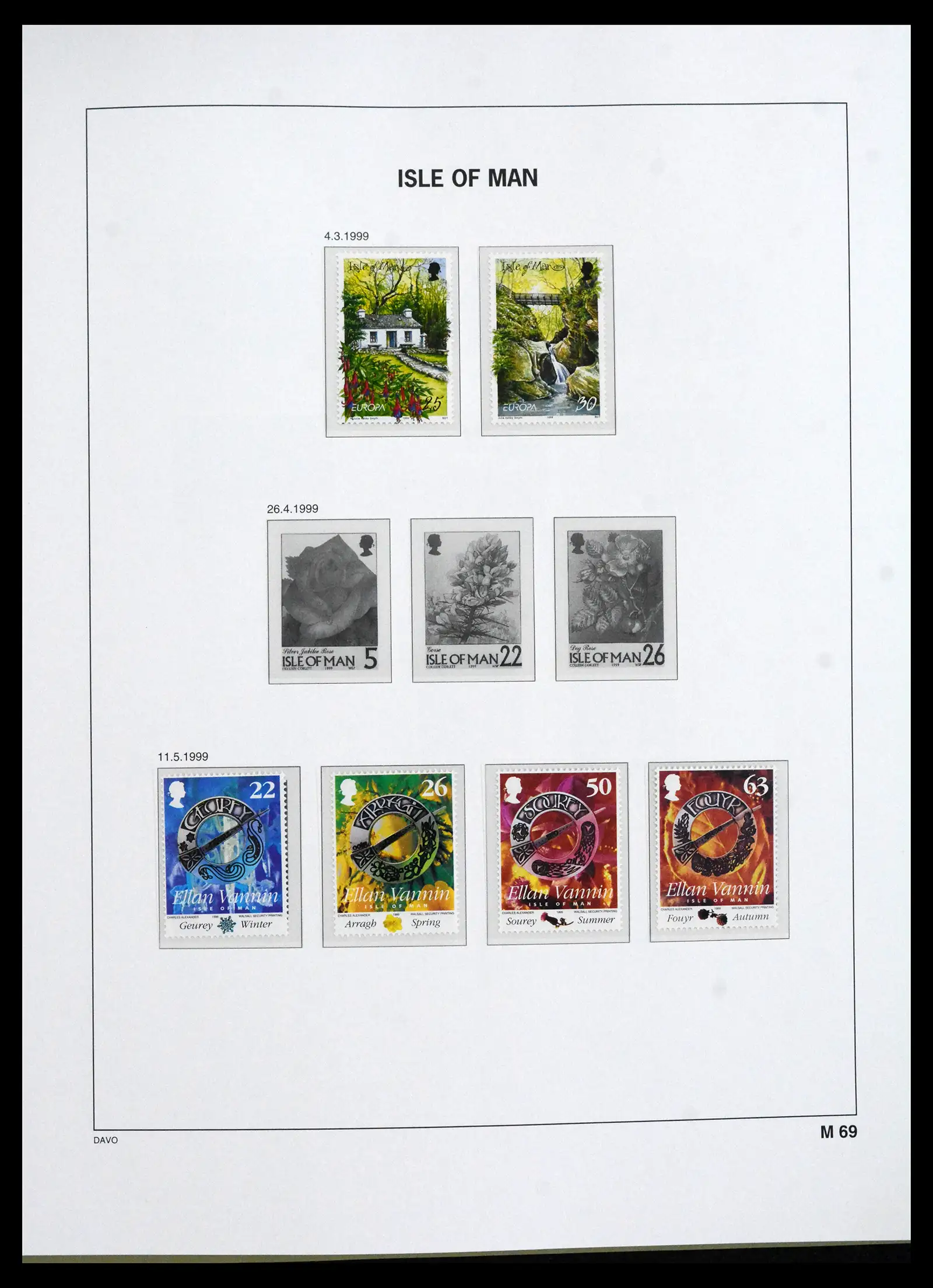 41667 0094 - Stamp collection 41667 Isle of Man complete 1973-2000.