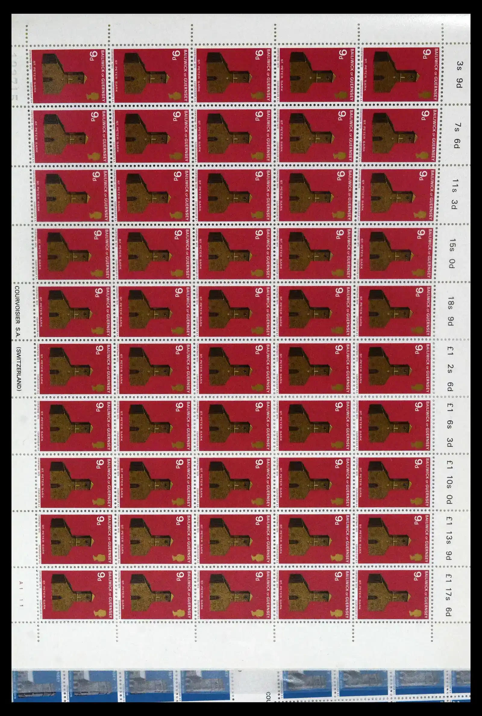 41669 0007 - Postzegelverzameling 41669 Guernsey complete vellen 1969-1975.