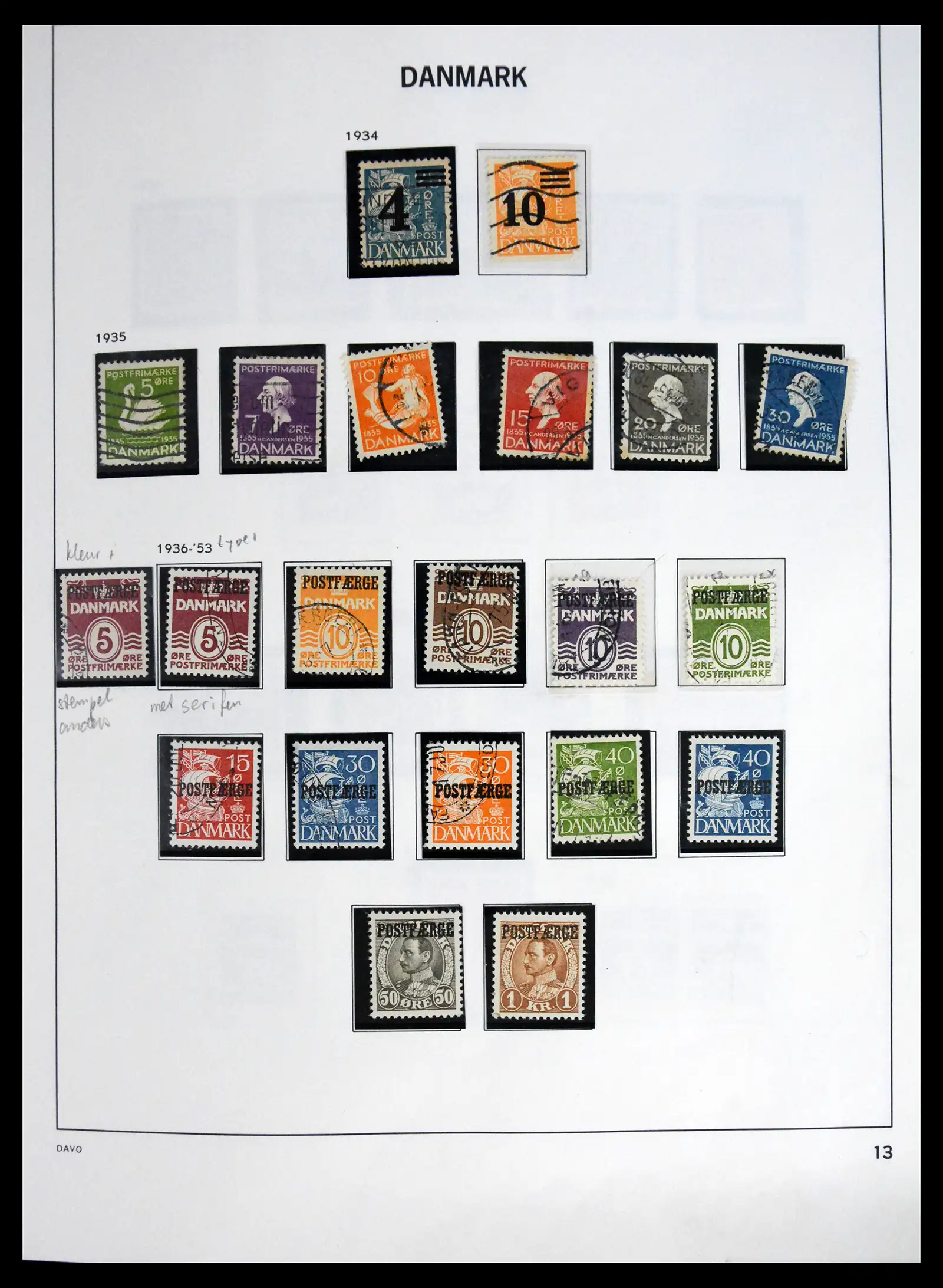 41672 0013 - Stamp collection 41672 Denmark 1851-2013.