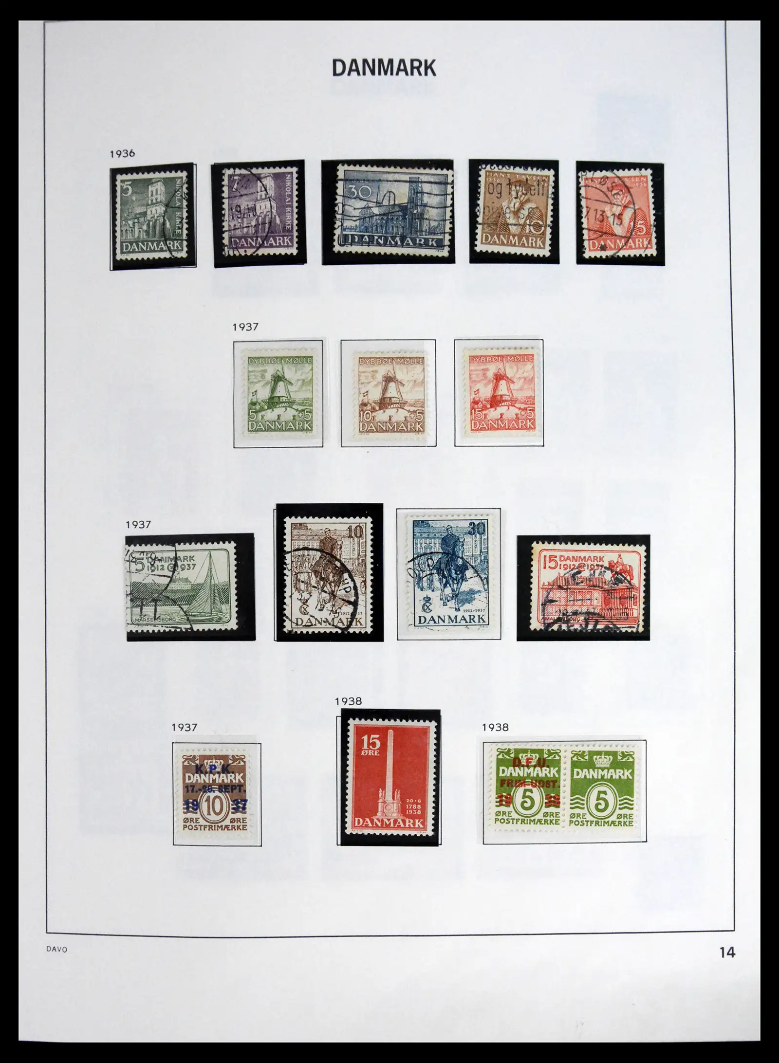 41672 0014 - Stamp collection 41672 Denmark 1851-2013.