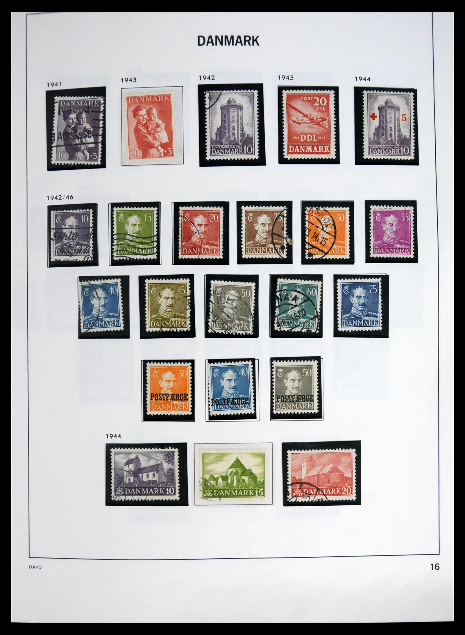 41672 0016 - Stamp collection 41672 Denmark 1851-2013.