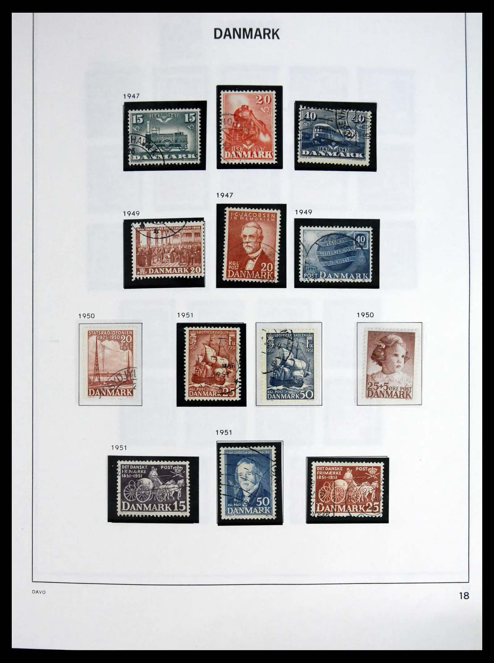 41672 0018 - Stamp collection 41672 Denmark 1851-2013.