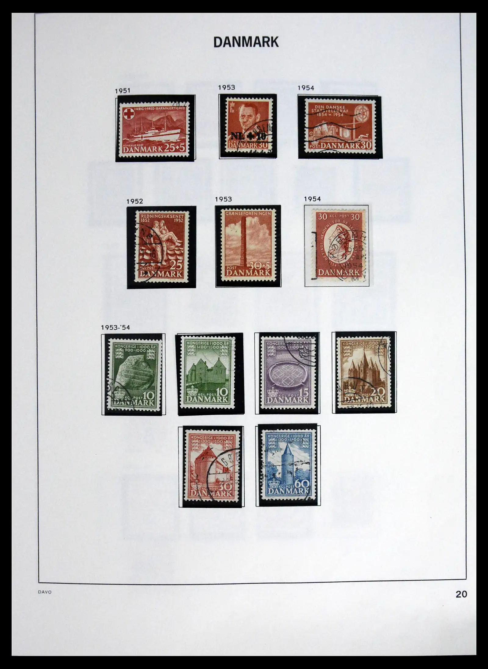 41672 0020 - Stamp collection 41672 Denmark 1851-2013.