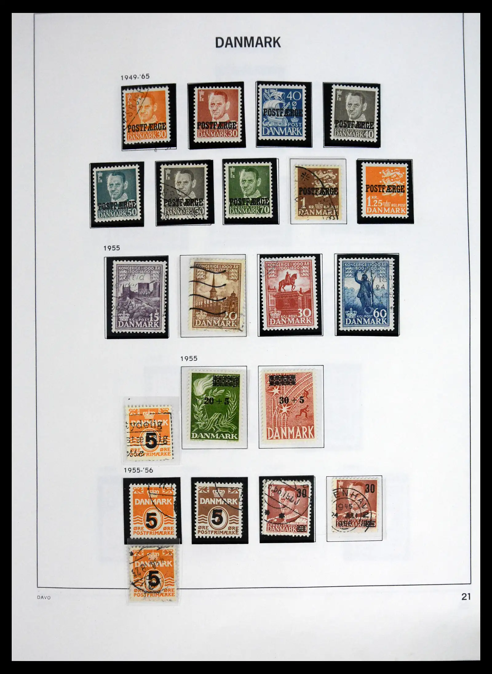 41672 0021 - Postzegelverzameling 41672 Denemarken 1851-2013.