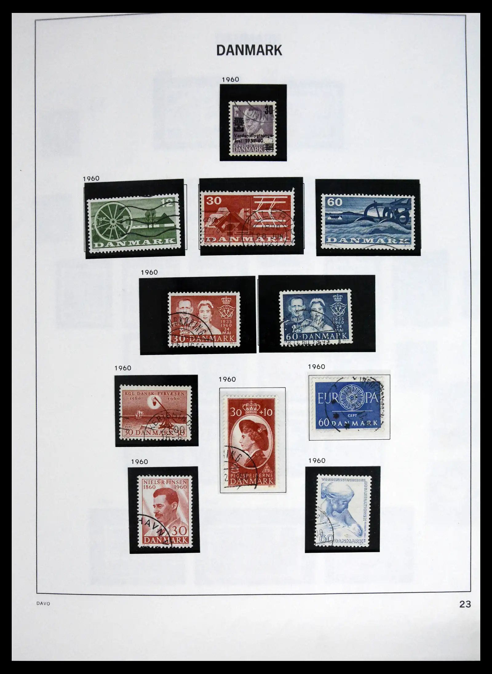 41672 0023 - Postzegelverzameling 41672 Denemarken 1851-2013.