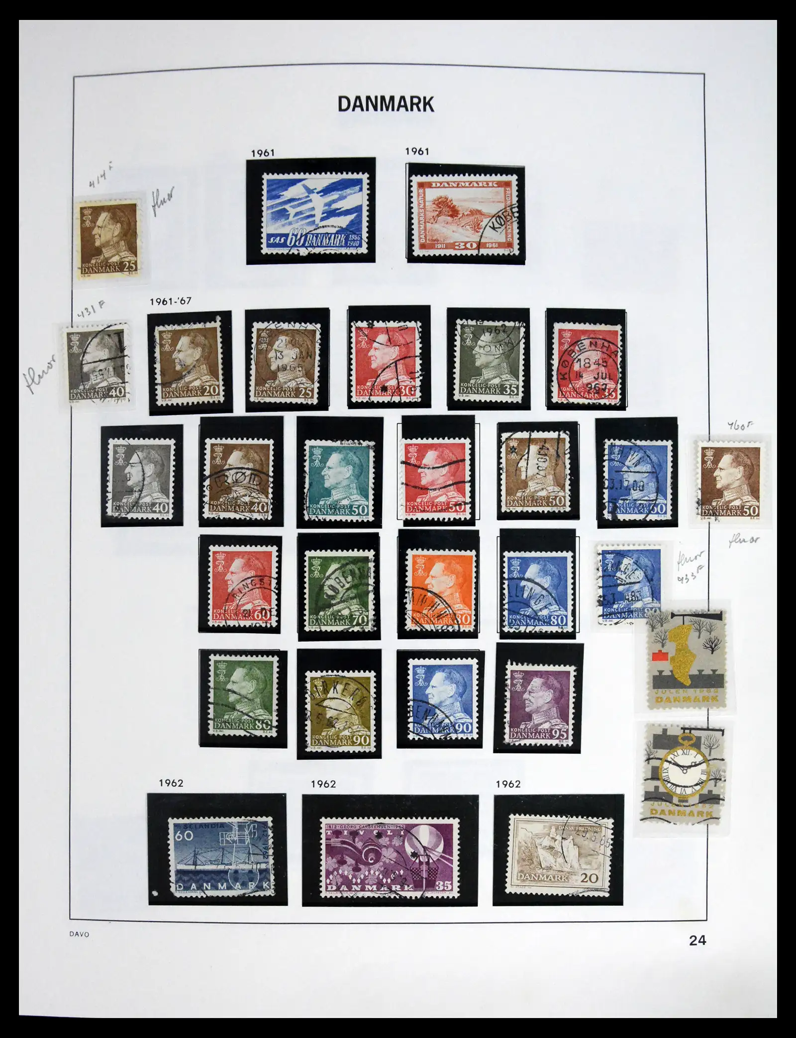 41672 0024 - Postzegelverzameling 41672 Denemarken 1851-2013.