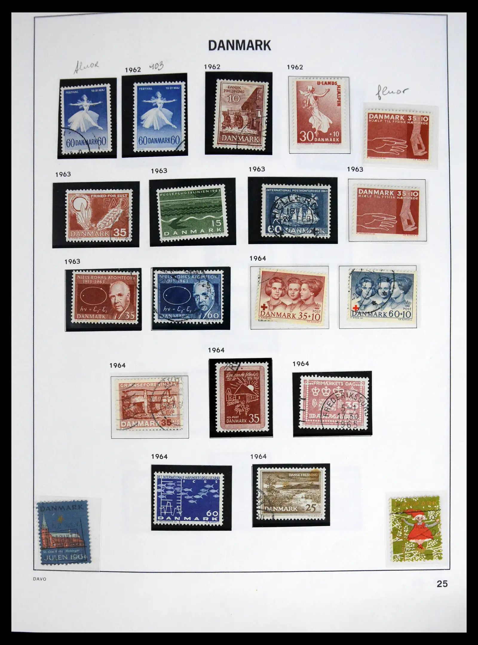 41672 0025 - Postzegelverzameling 41672 Denemarken 1851-2013.