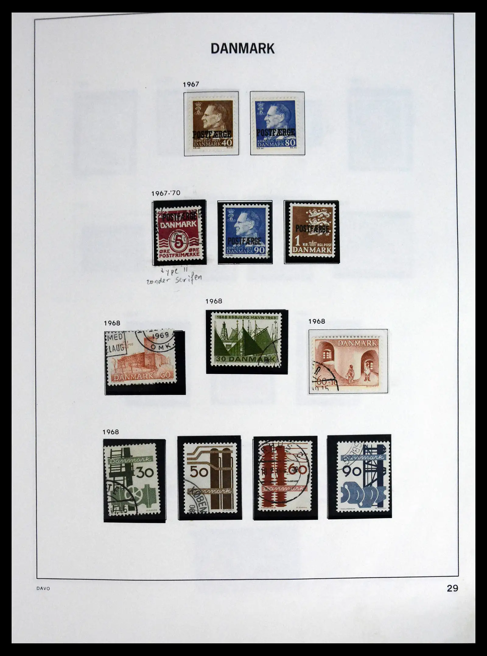 41672 0028 - Postzegelverzameling 41672 Denemarken 1851-2013.