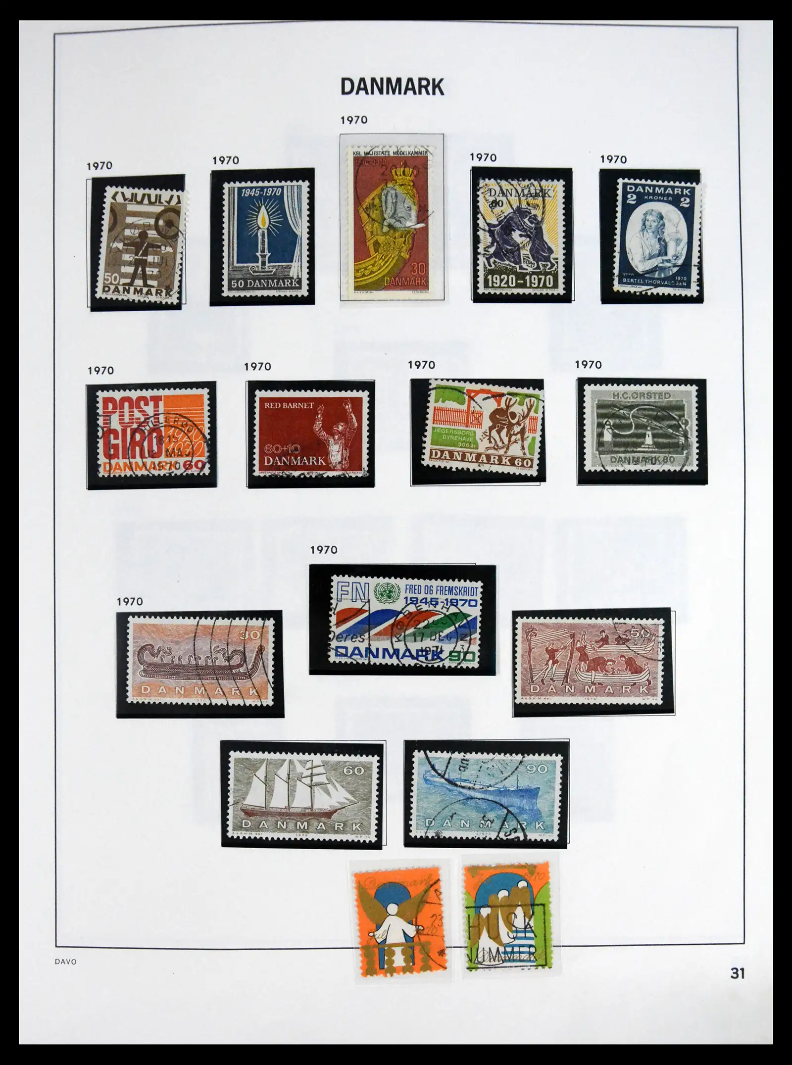 41672 0030 - Postzegelverzameling 41672 Denemarken 1851-2013.