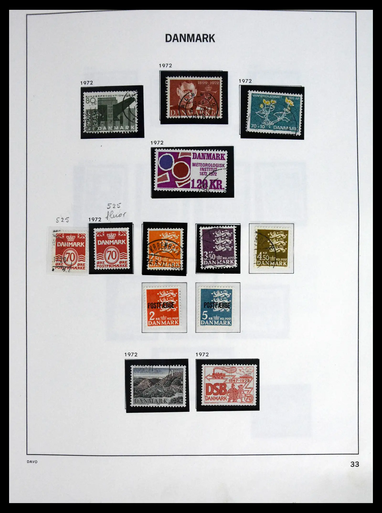 41672 0032 - Postzegelverzameling 41672 Denemarken 1851-2013.