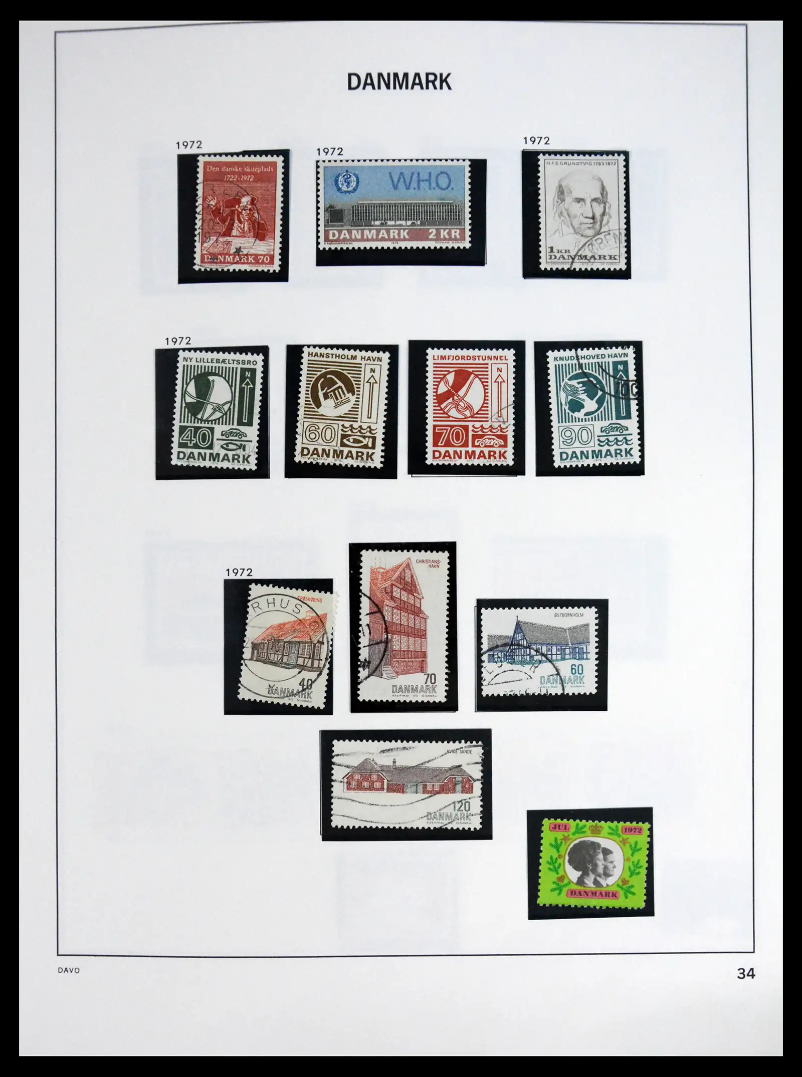 41672 0033 - Postzegelverzameling 41672 Denemarken 1851-2013.