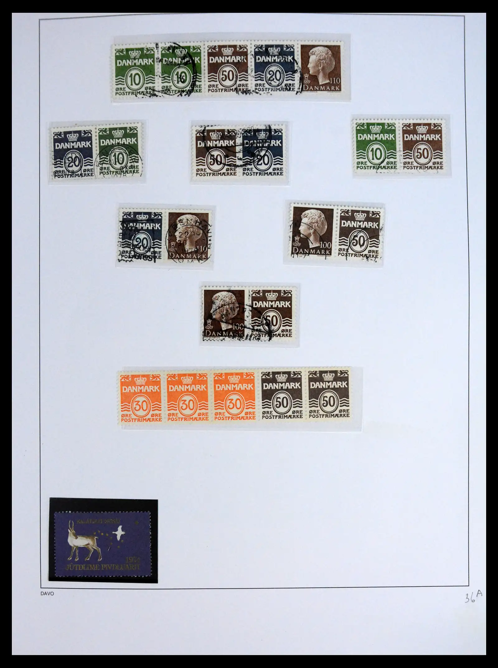 41672 0036 - Postzegelverzameling 41672 Denemarken 1851-2013.