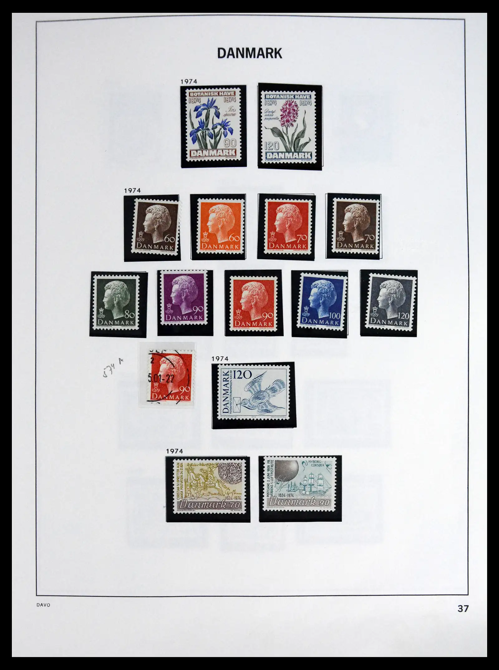 41672 0037 - Postzegelverzameling 41672 Denemarken 1851-2013.