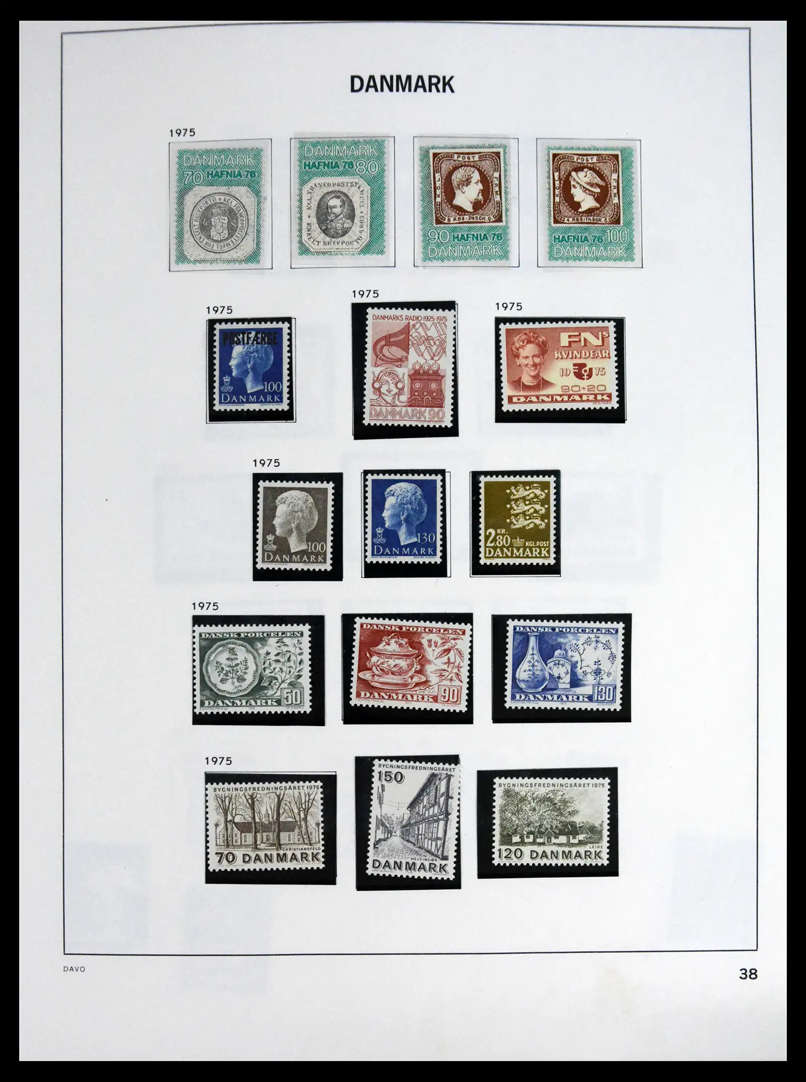 41672 0038 - Postzegelverzameling 41672 Denemarken 1851-2013.