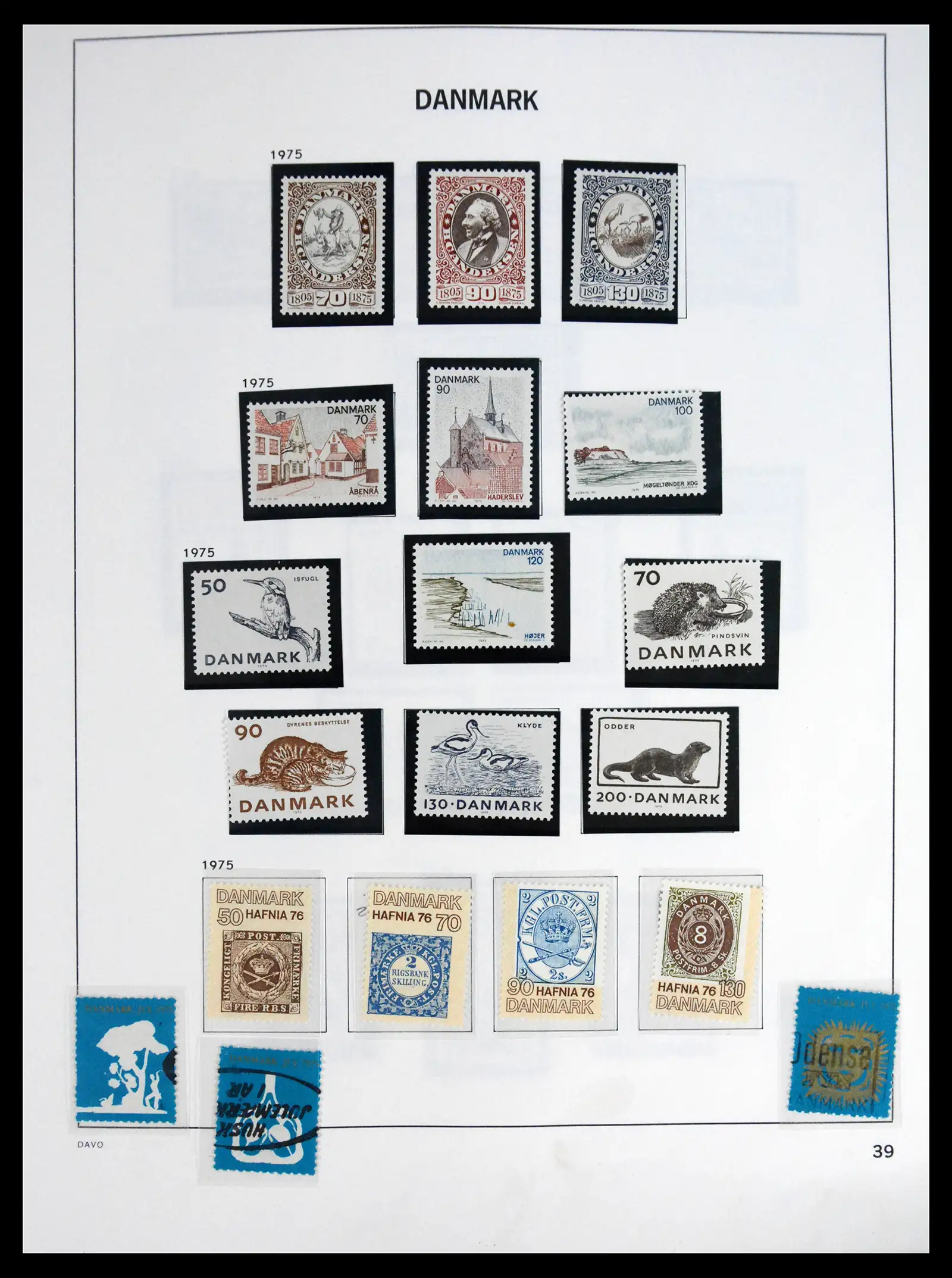 41672 0039 - Postzegelverzameling 41672 Denemarken 1851-2013.