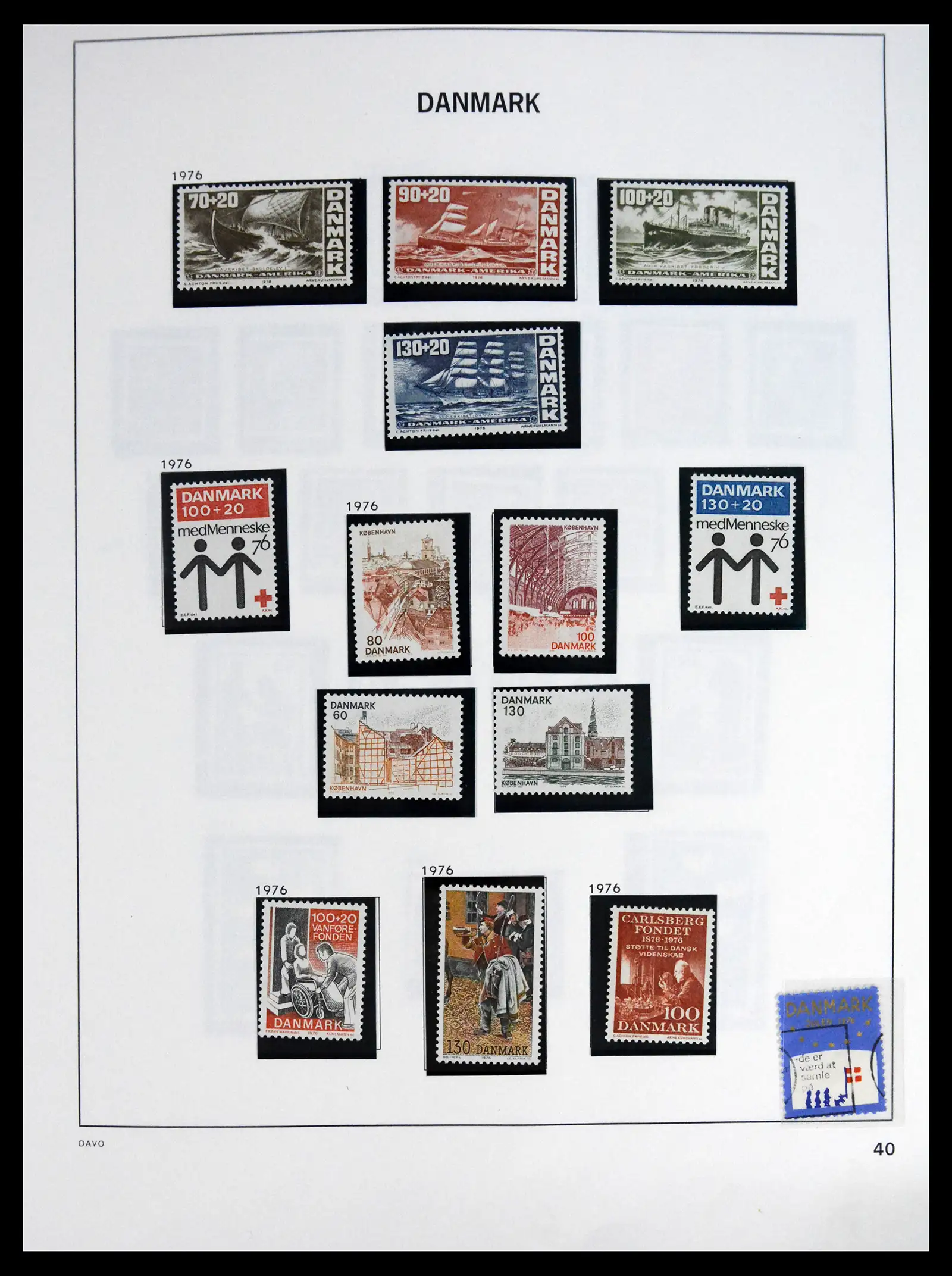 41672 0040 - Postzegelverzameling 41672 Denemarken 1851-2013.