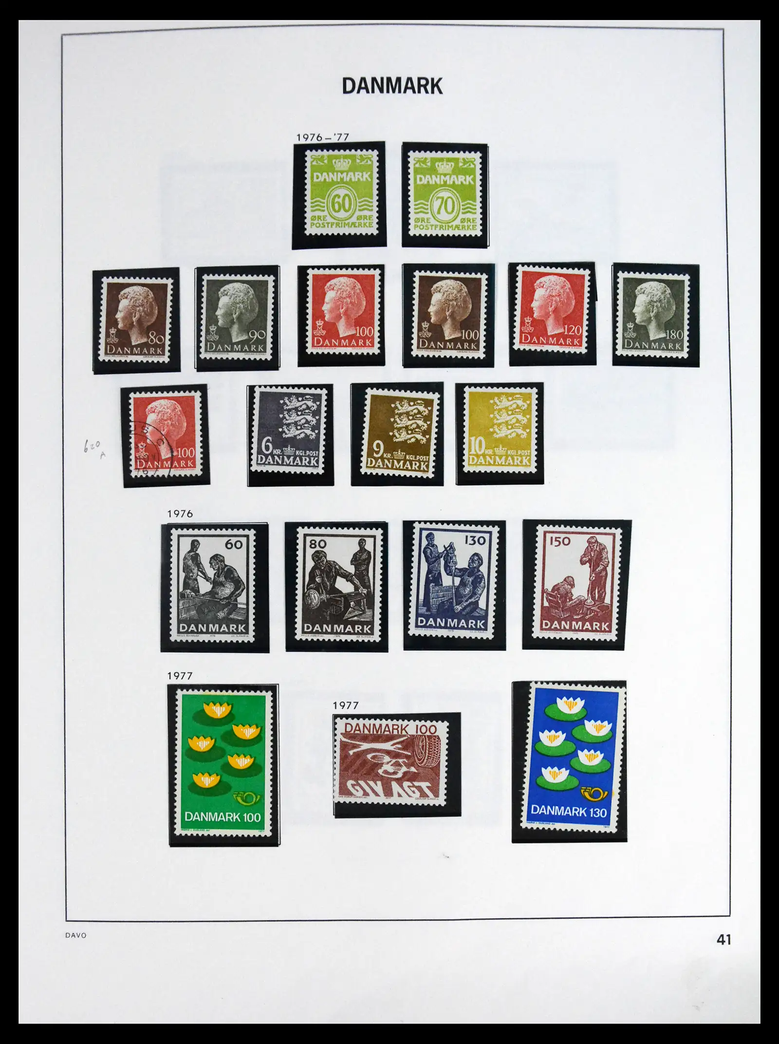 41672 0041 - Postzegelverzameling 41672 Denemarken 1851-2013.