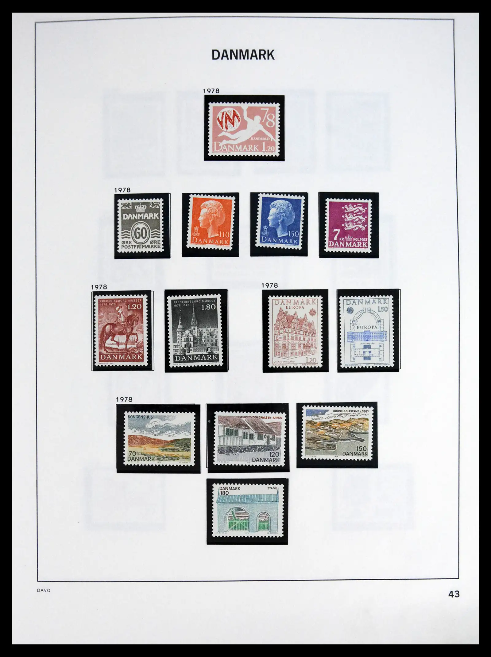 41672 0043 - Postzegelverzameling 41672 Denemarken 1851-2013.