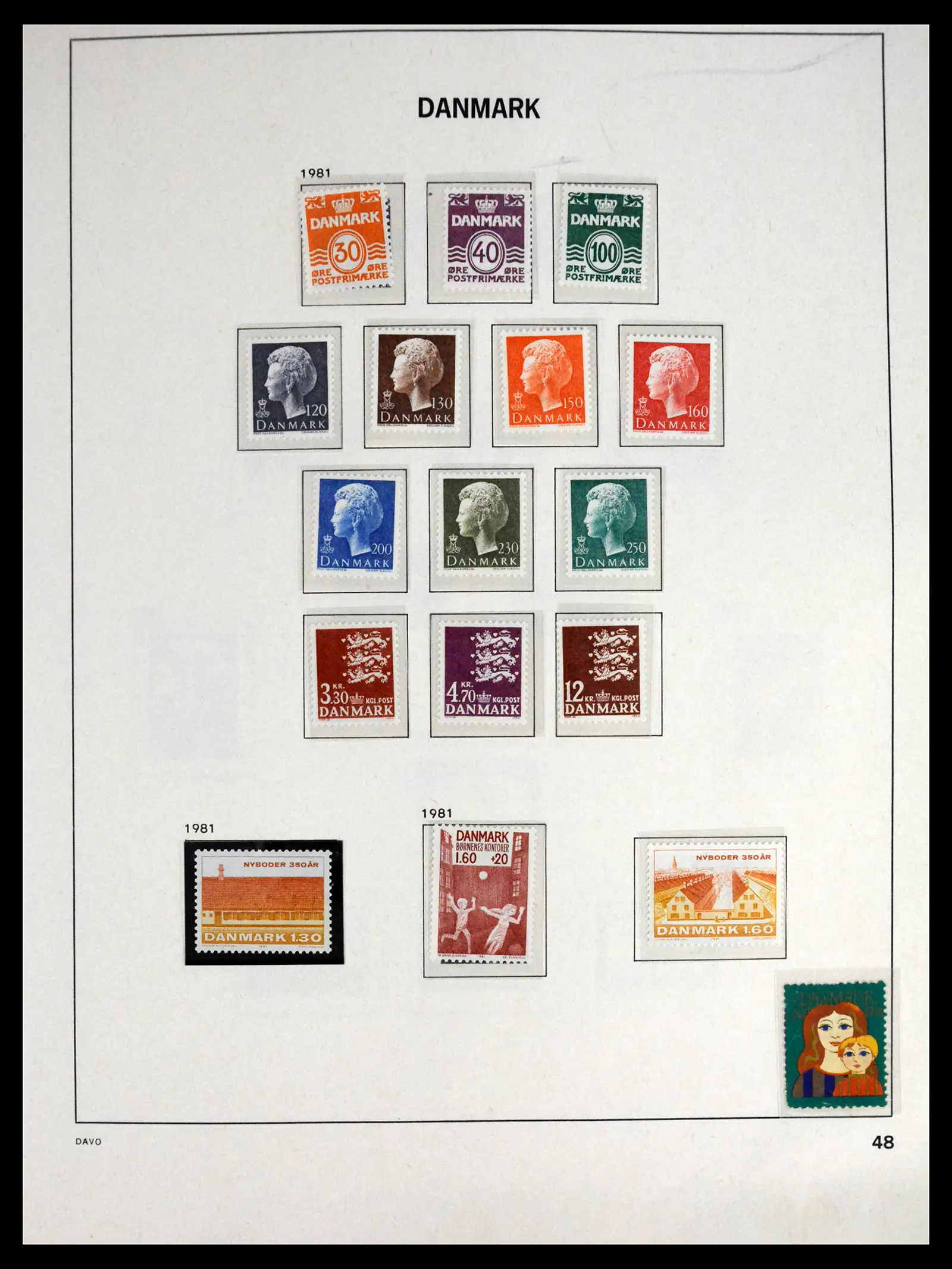 41672 0048 - Postzegelverzameling 41672 Denemarken 1851-2013.