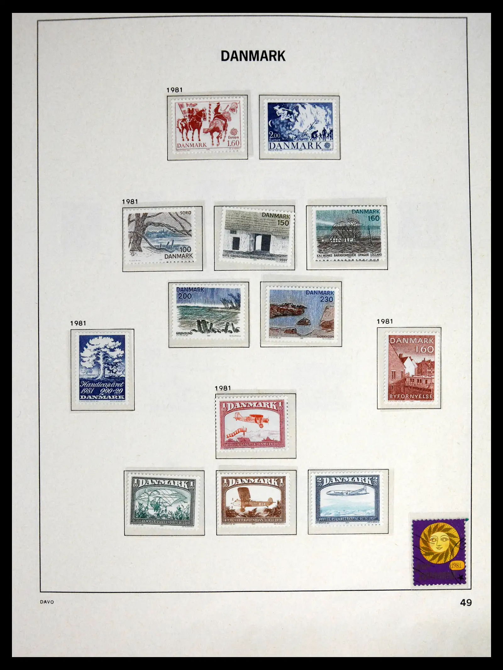 41672 0049 - Postzegelverzameling 41672 Denemarken 1851-2013.