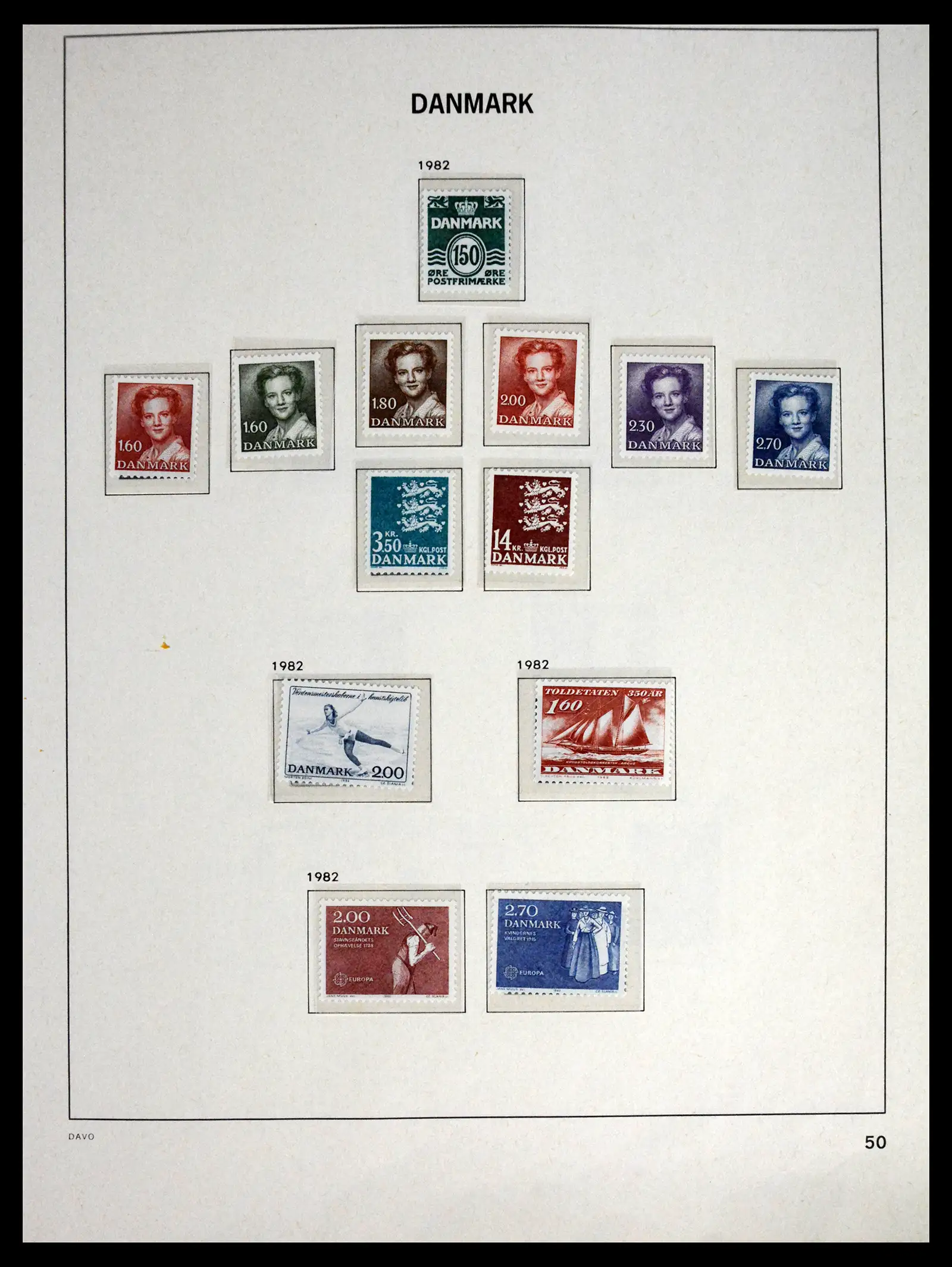 41672 0050 - Postzegelverzameling 41672 Denemarken 1851-2013.