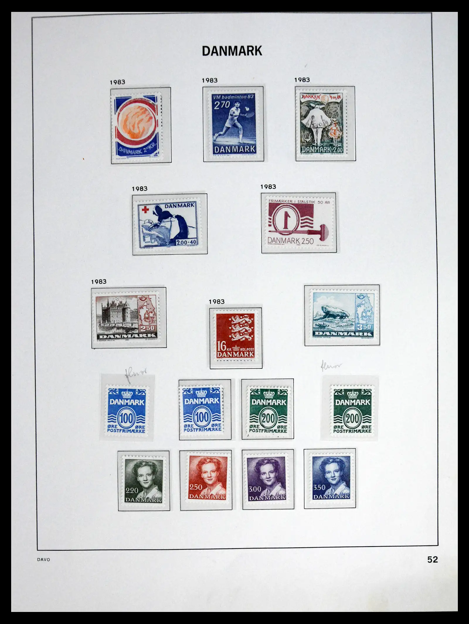 41672 0052 - Postzegelverzameling 41672 Denemarken 1851-2013.