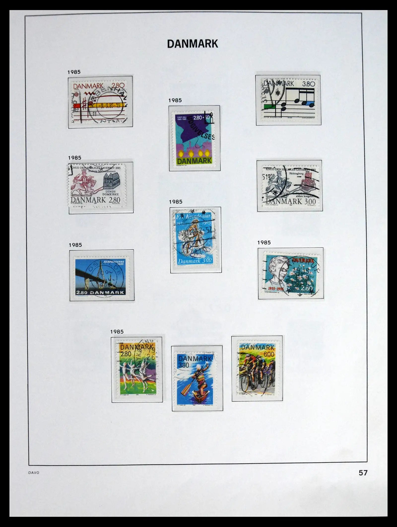 41672 0057 - Postzegelverzameling 41672 Denemarken 1851-2013.