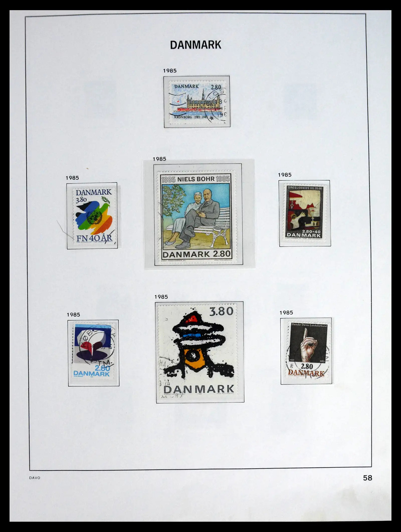 41672 0058 - Postzegelverzameling 41672 Denemarken 1851-2013.