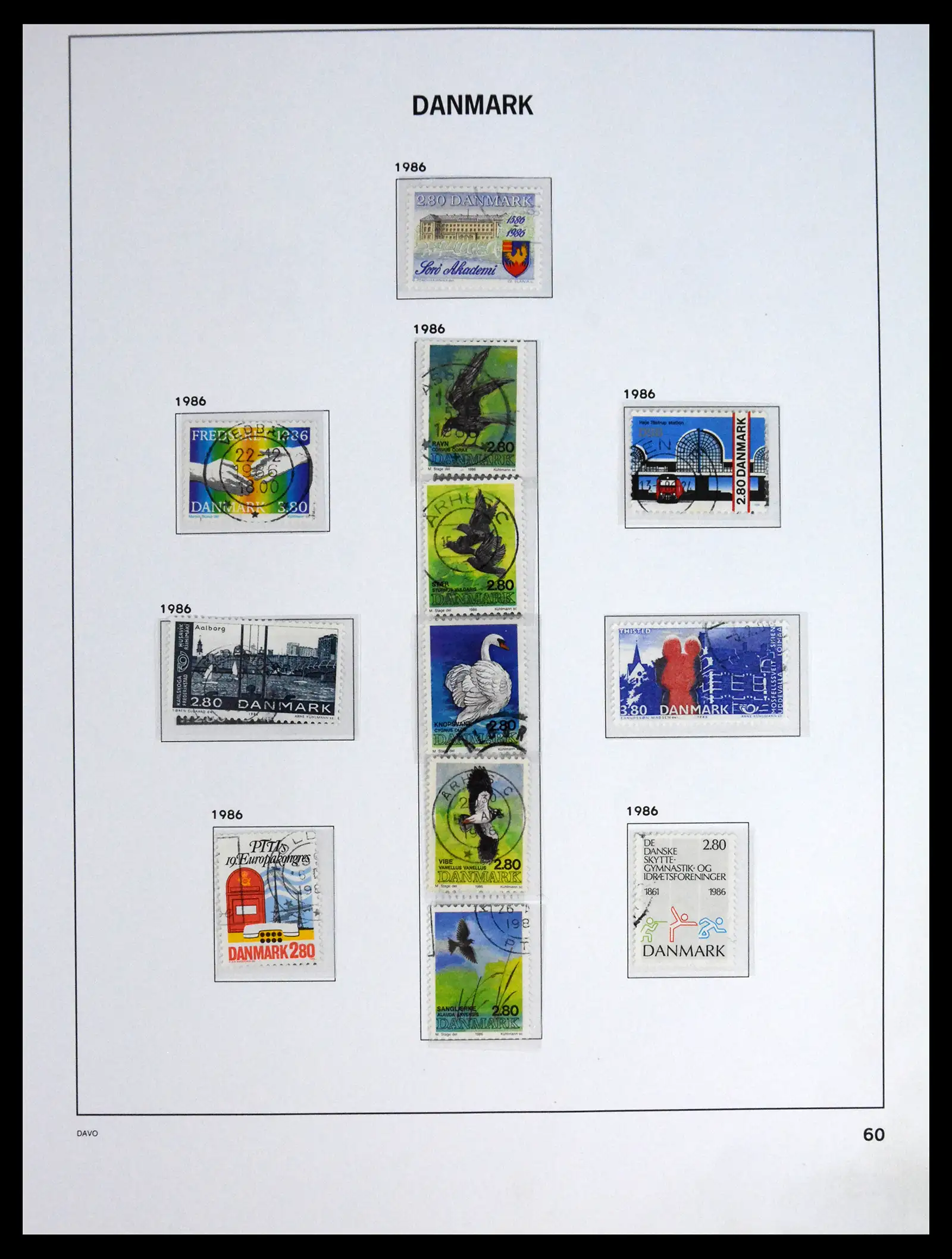 41672 0060 - Postzegelverzameling 41672 Denemarken 1851-2013.